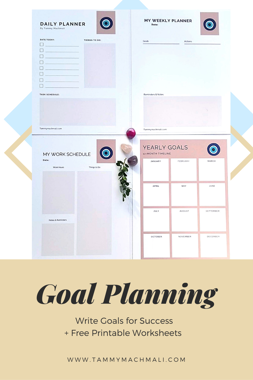Goal Planning; Write Goals for Success + 4 Free Printable Worksheets  