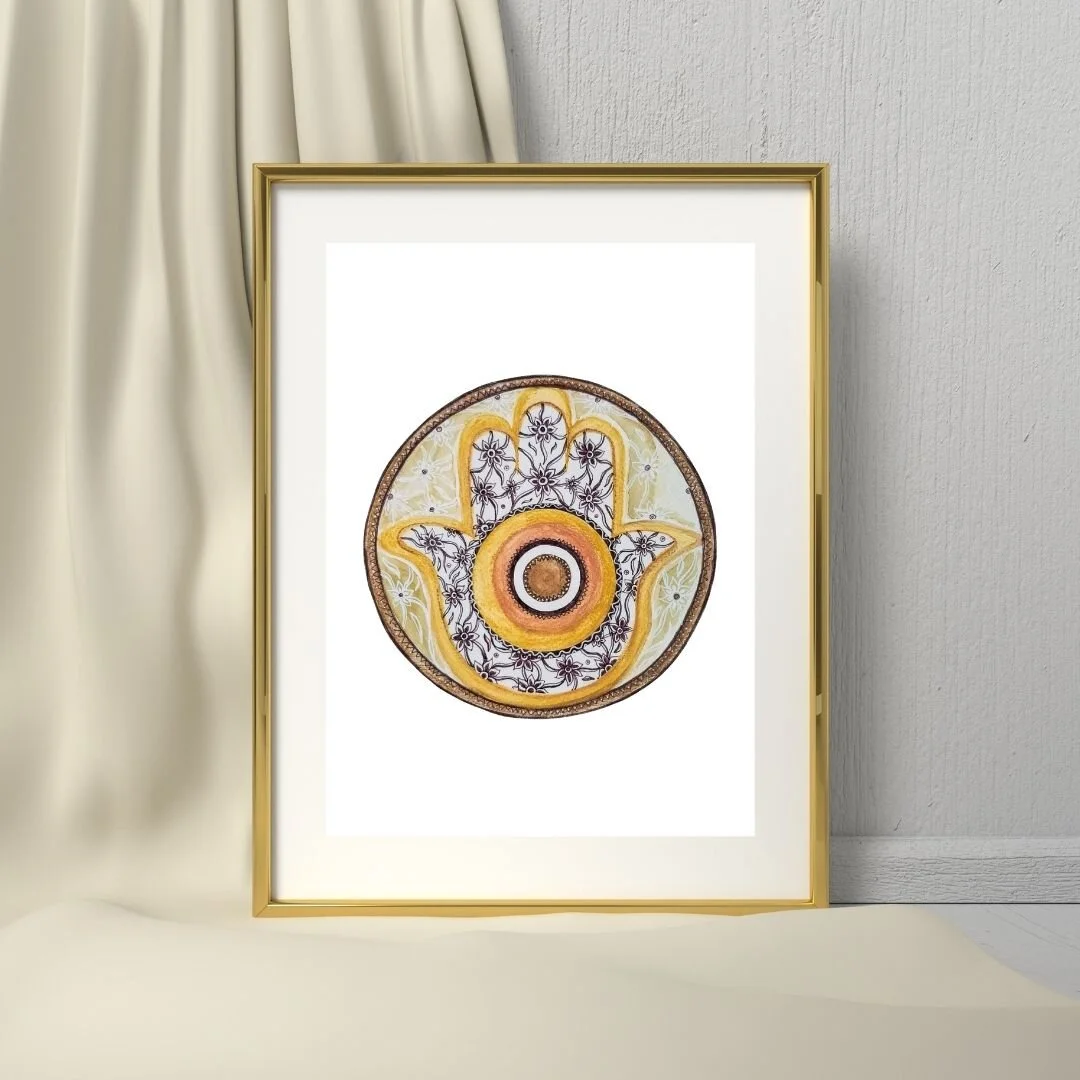 Earthy Floral Garden Hamsa