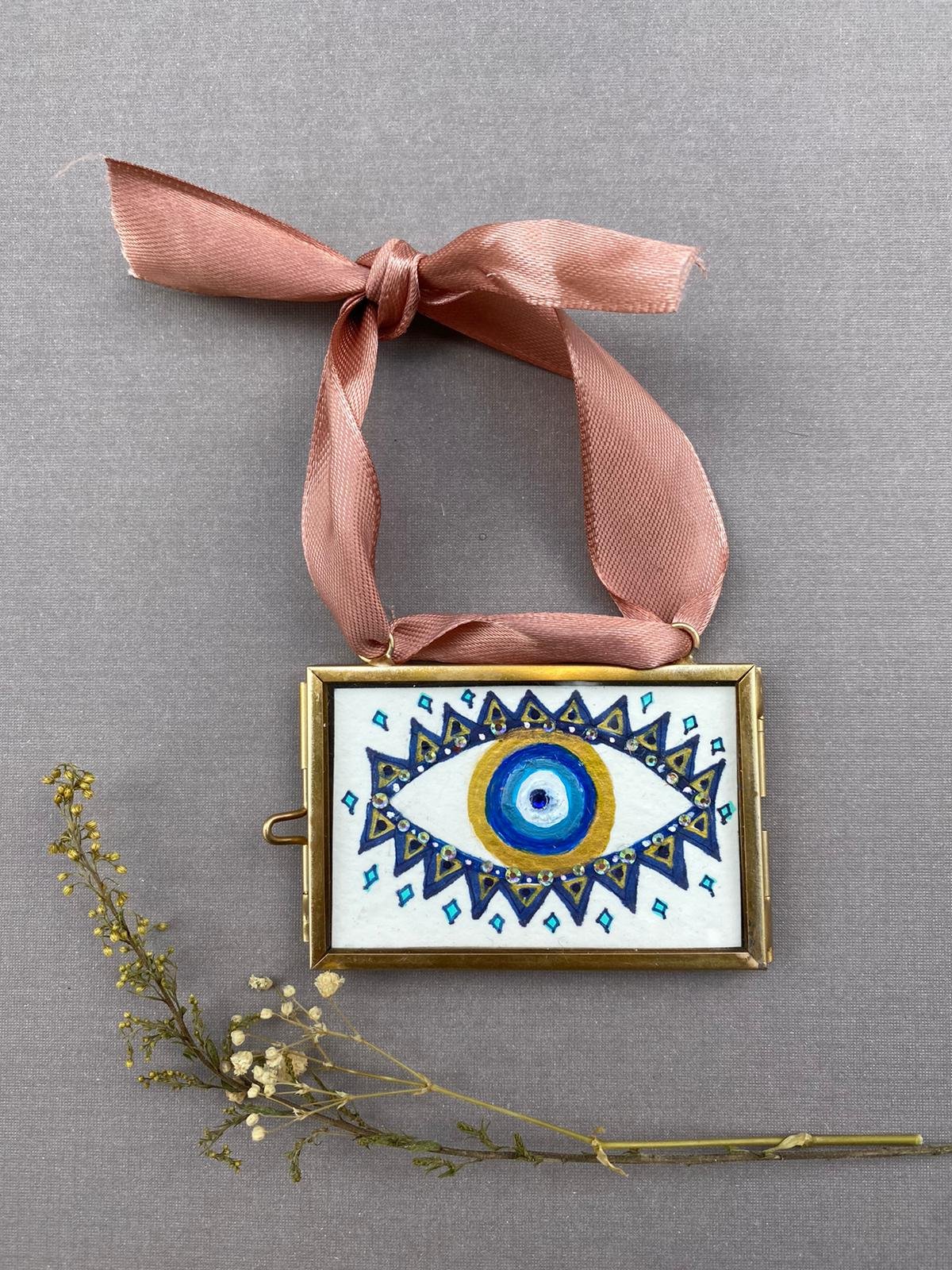 Awakening of Intuition Eyes - Mini framed Rectangle Wall Hanging by Tammy Machmali
