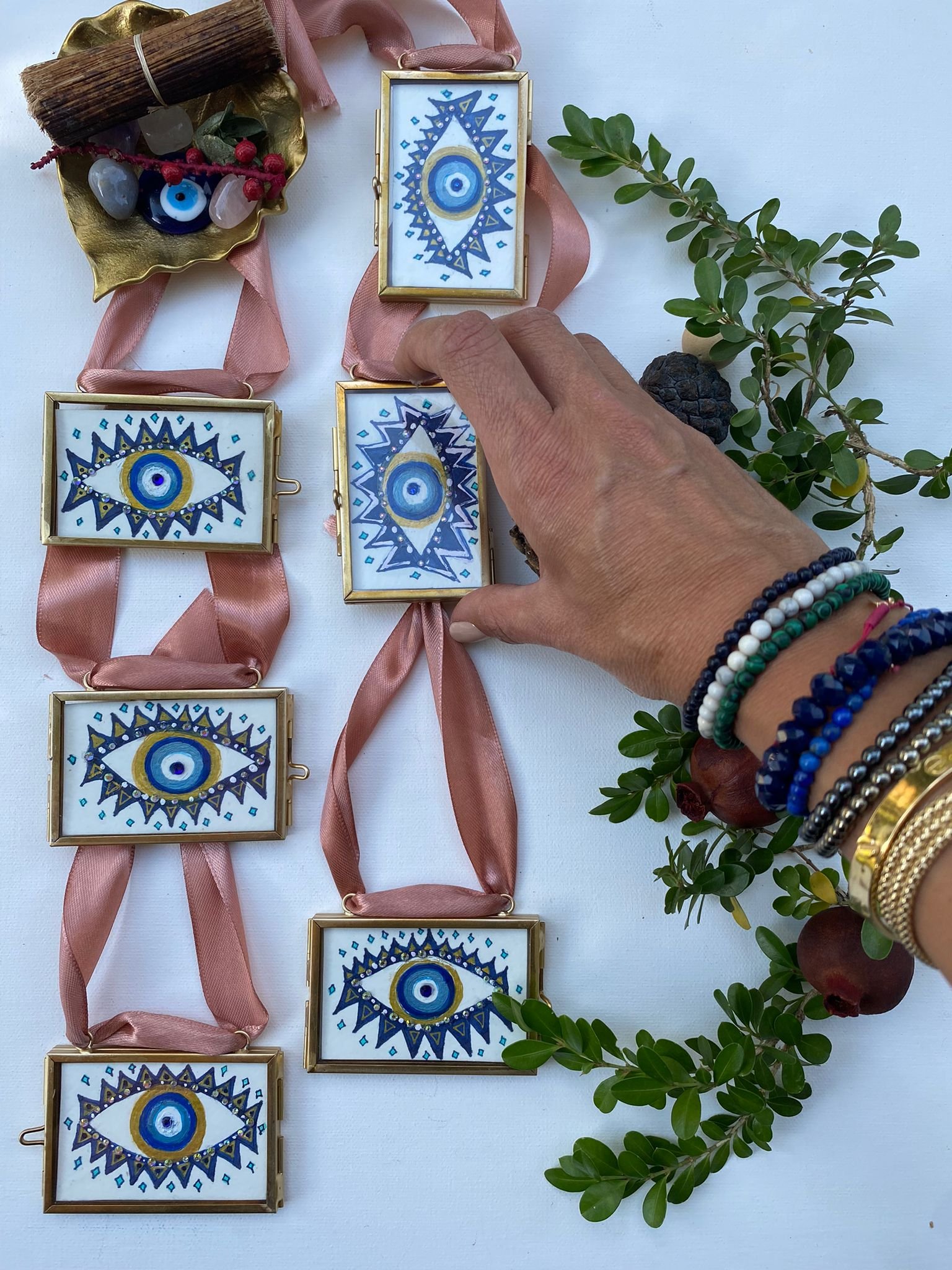 Awakening of Intuition Eyes - Mini framed Rectangle Wall Hanging by Tammy Machmali