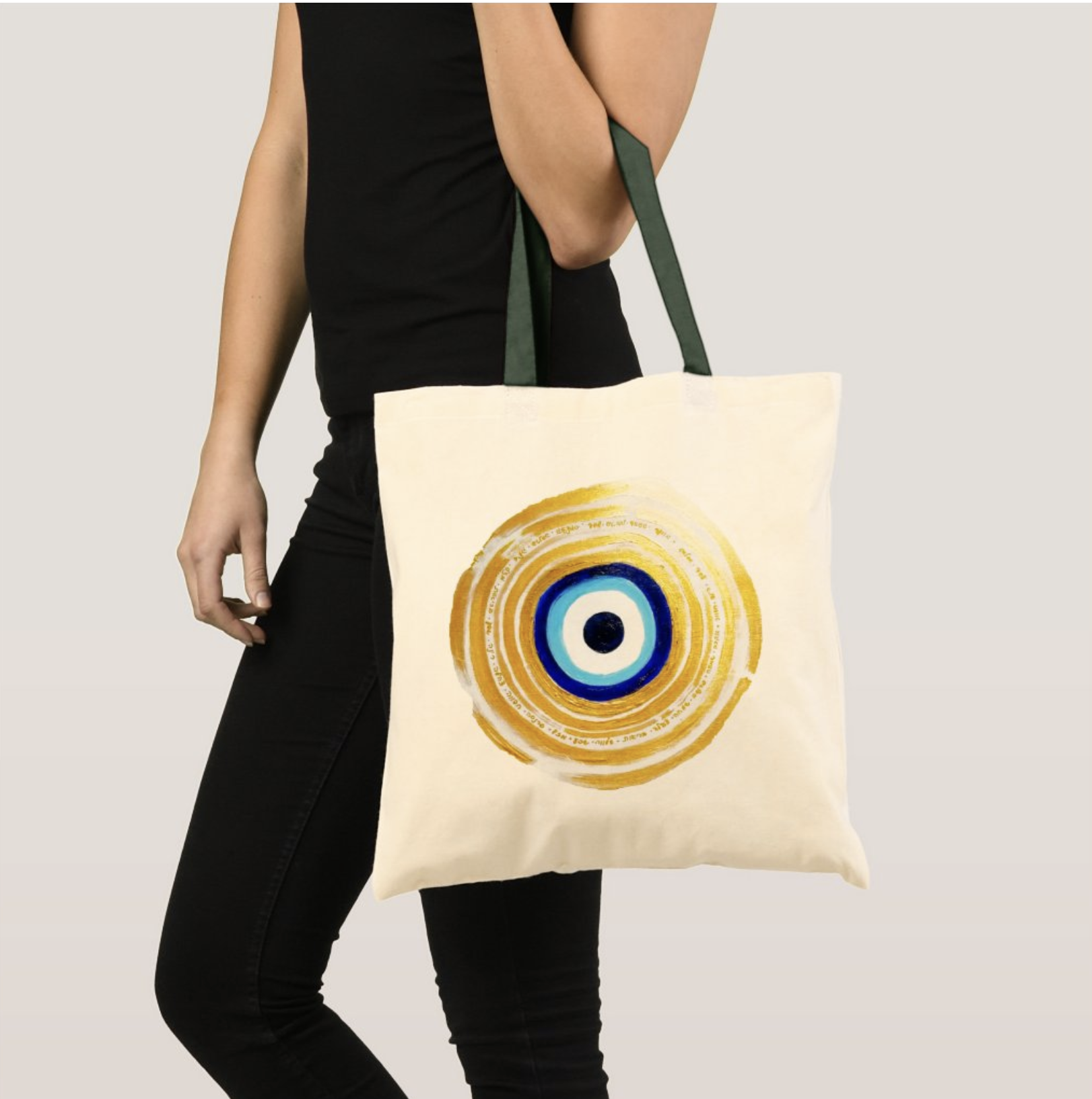 Magical Circle of Protection Evil Eye Tote Bag