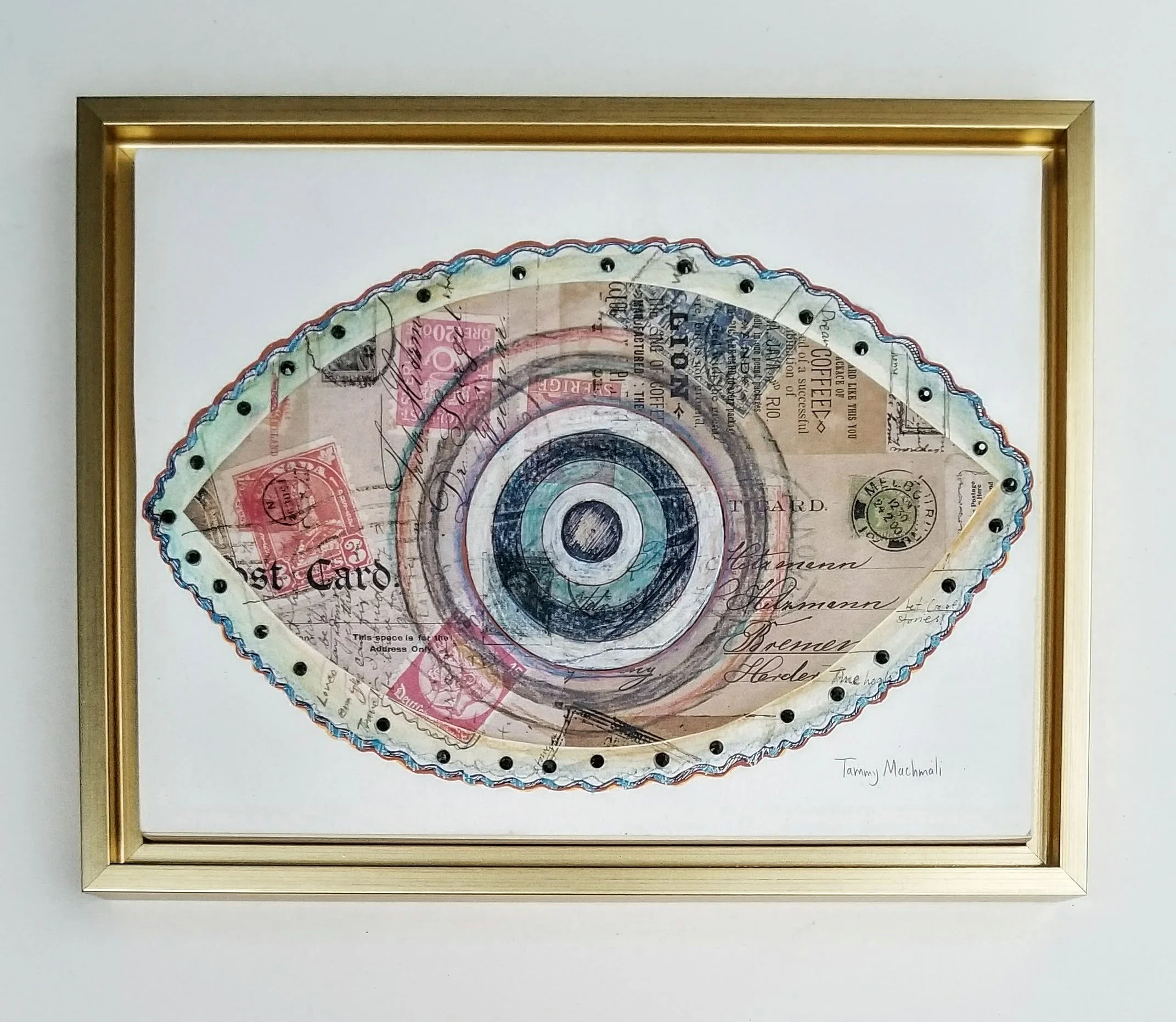 "Finding My Safe Place" 9x12 Original Framed Collage Painting