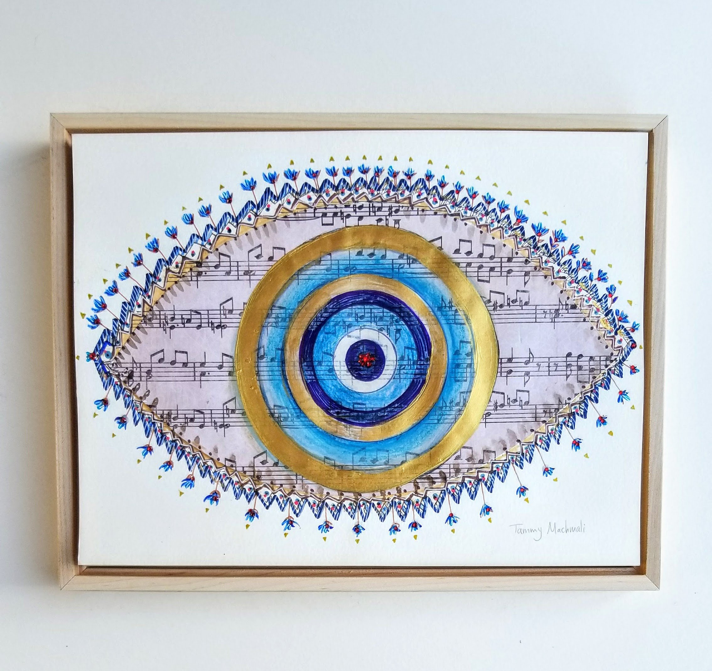 "A symphony of Harmonious Dance" 9x12 Original Framed Collage Painting