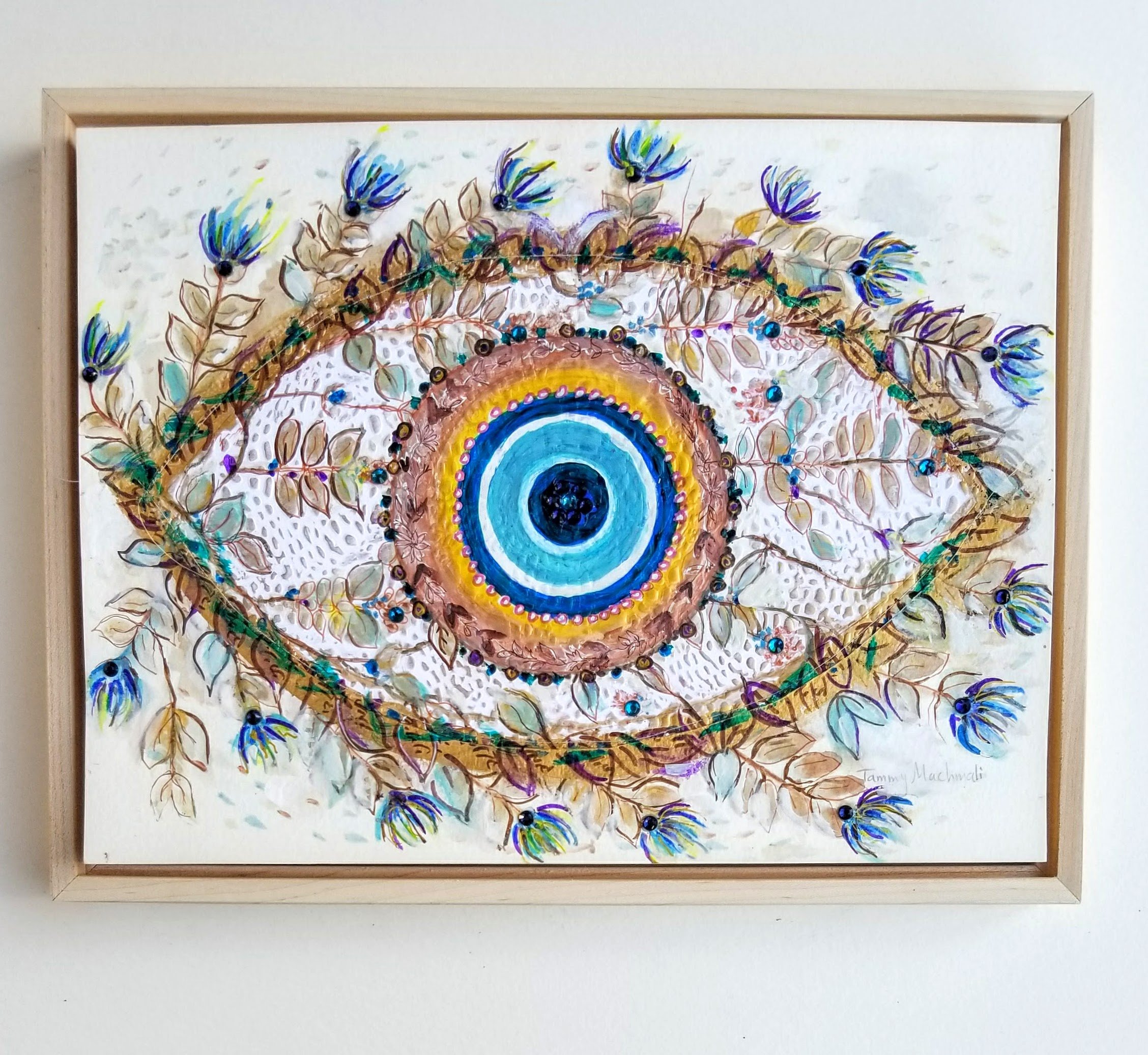 "I Have Found Shelter Here" 9x12 Original Framed Collage Painting