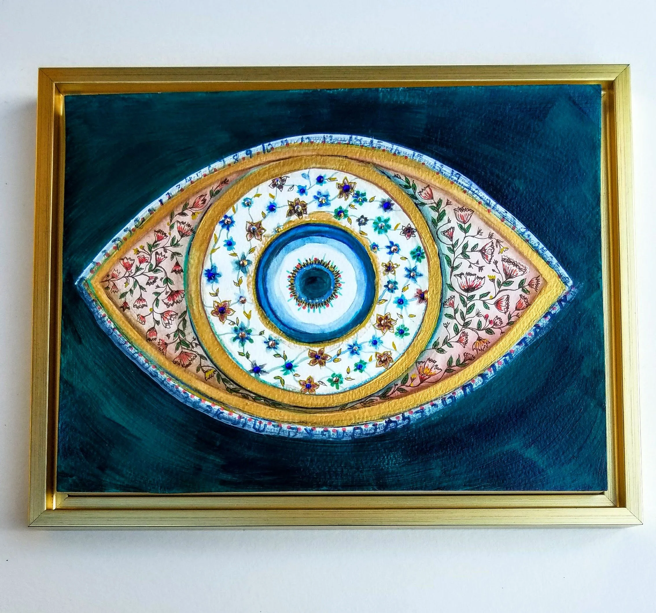 "A Delicate Moment OF Surrender" 9x12 Original Framed Collage Painting