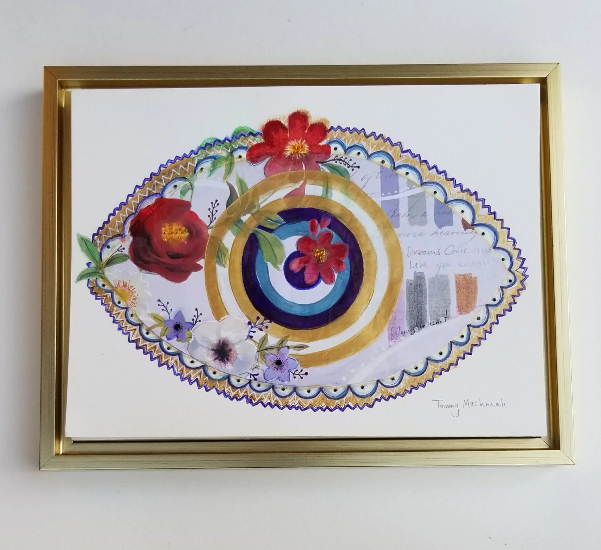 "Dancing In The Season" 9x12 Original Framed Collage Painting