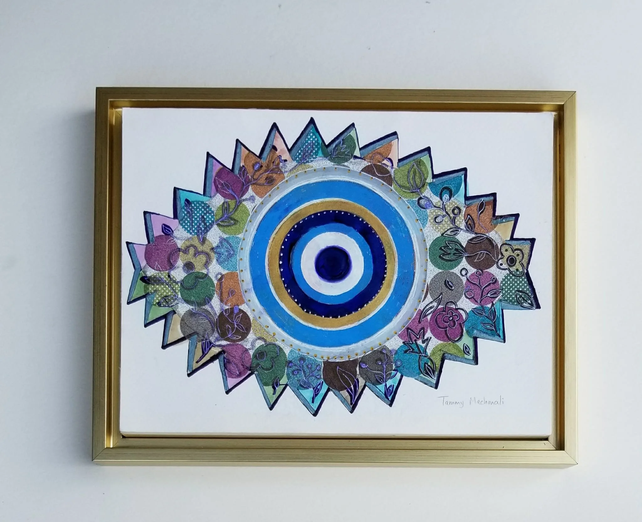 Dreaming of Life painting by Tammy Machmali framed gold.jpeg