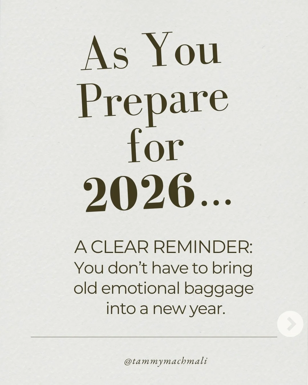 Oh yes, 2026 is getting closer, and this is the moment to check what we&rsquo;re still holding onto. ✨

Some of the pressure we carried this year wasn&rsquo;t ours.
 Some expectations came from old fears, old habits, or other people&rsquo;s opinions 