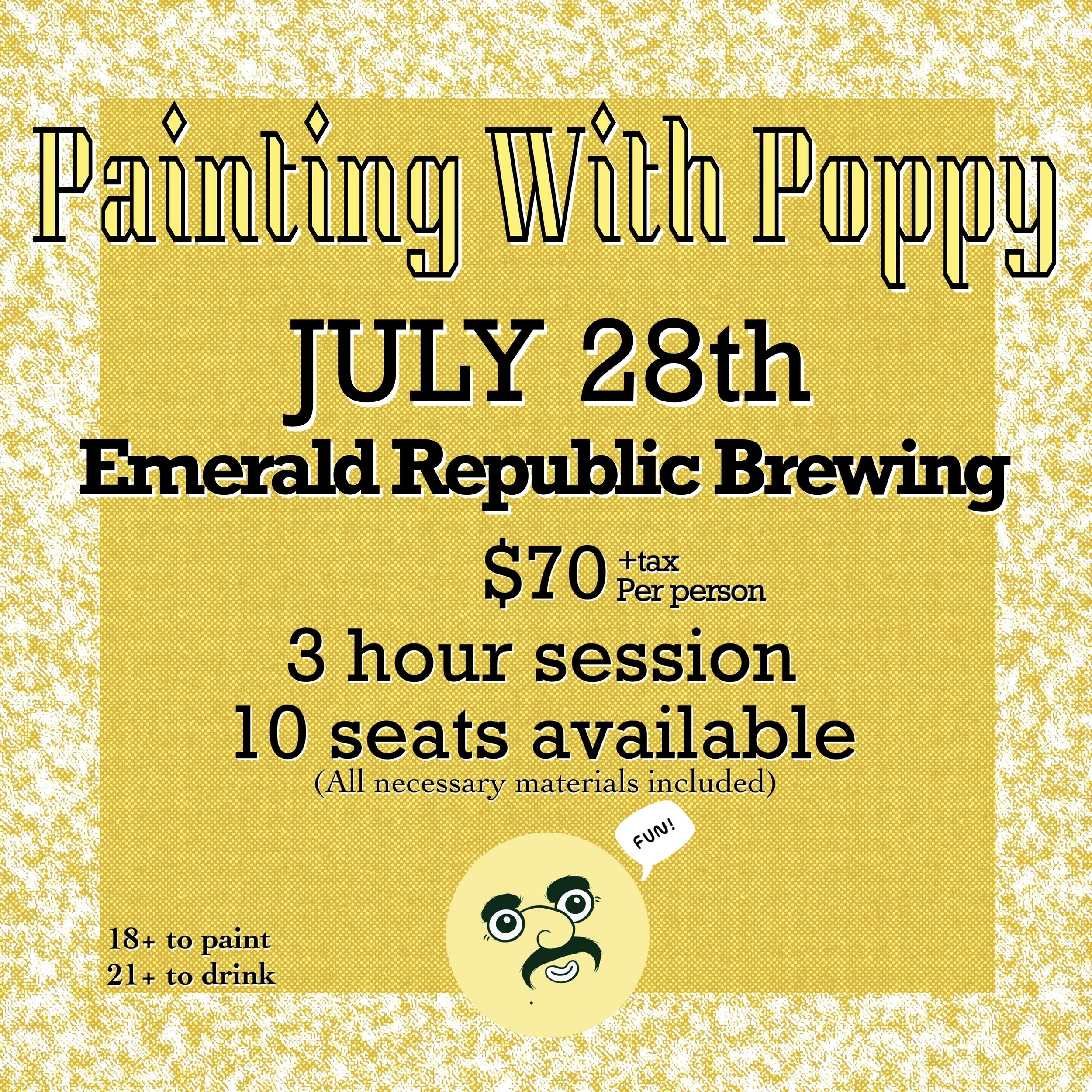 PAINTING /w POPPY 04 @EMERALD REPUBLIC BREWING CO