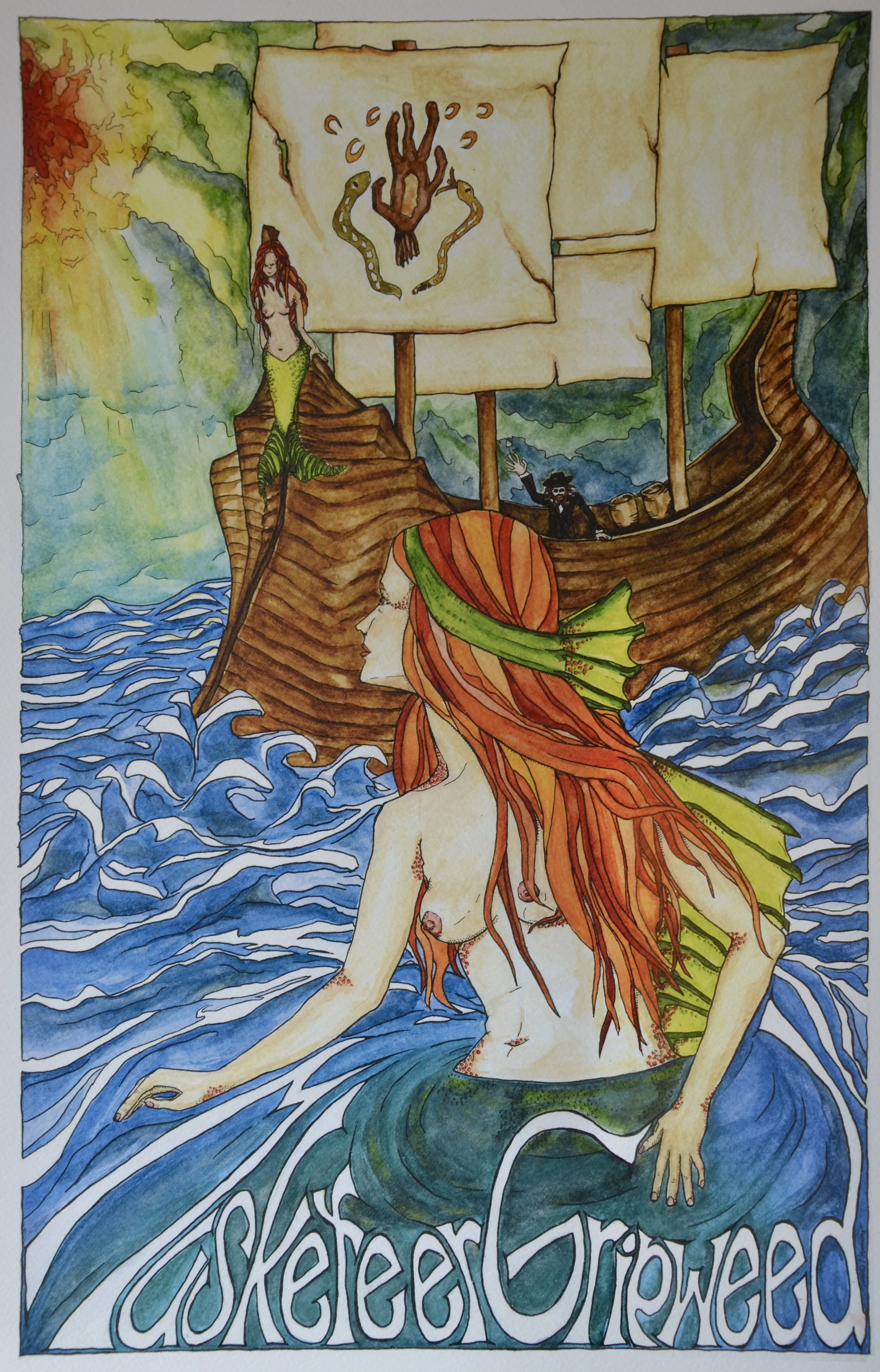 Musketeer Gripweed Mermaid  (11x17)