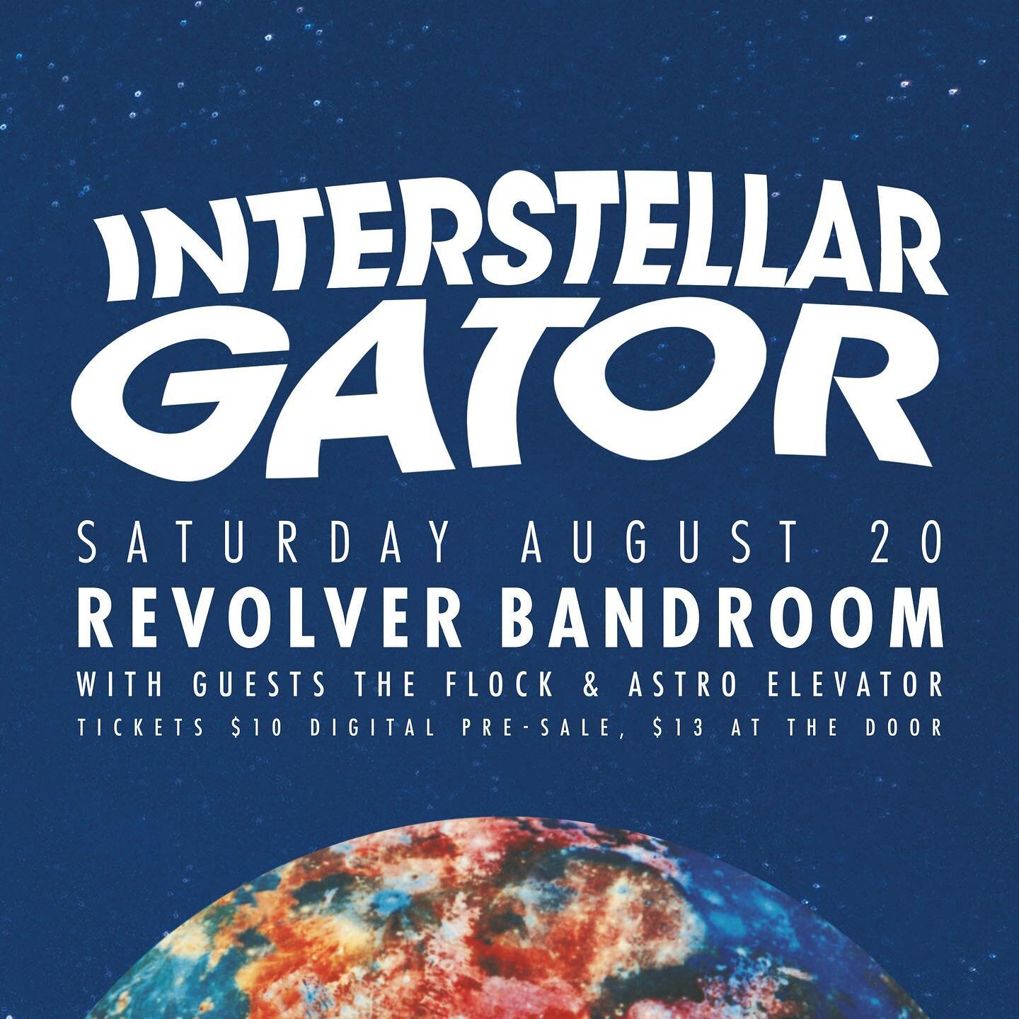 Big week Gator fans. Album dropping on Friday and a launch at Revs this Saturday night with @theflockband and @astro_elevator 

See you there 🐊🐊
