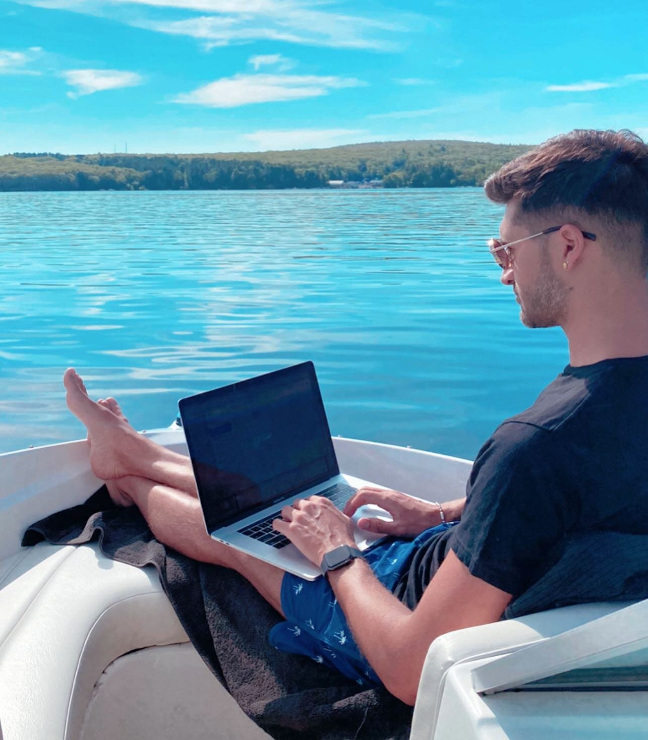 Working from home, boat edition!