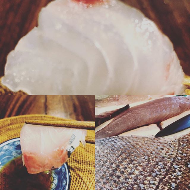 Beautiful Dongara Pink snapper and Skippy sashimi . At my house ,or #nobu .