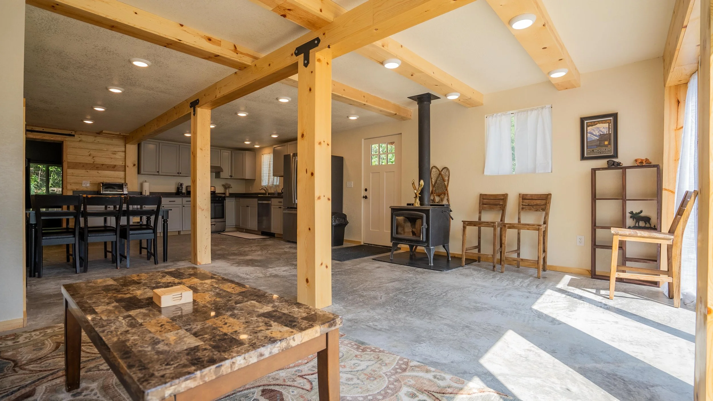 Shared dining room and kitchen