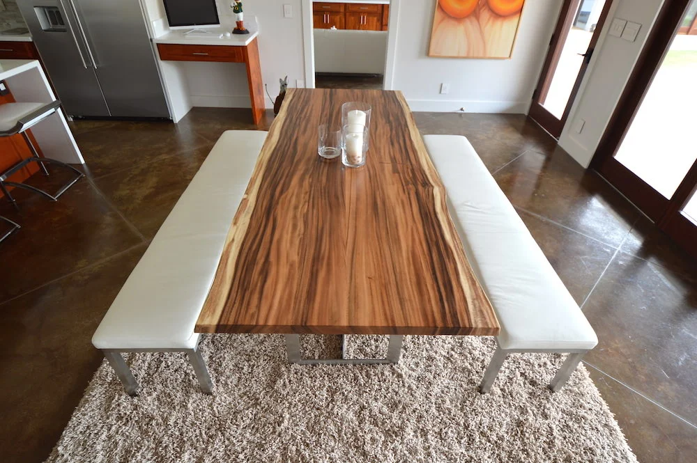 Monkeypod dining table