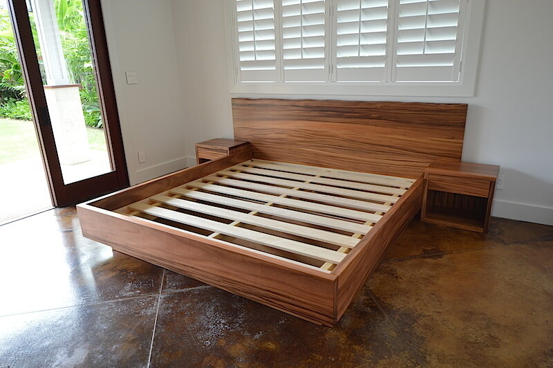 Custom Bed Built In Honolulu Hawaii, Custom Wood Bed Headboards