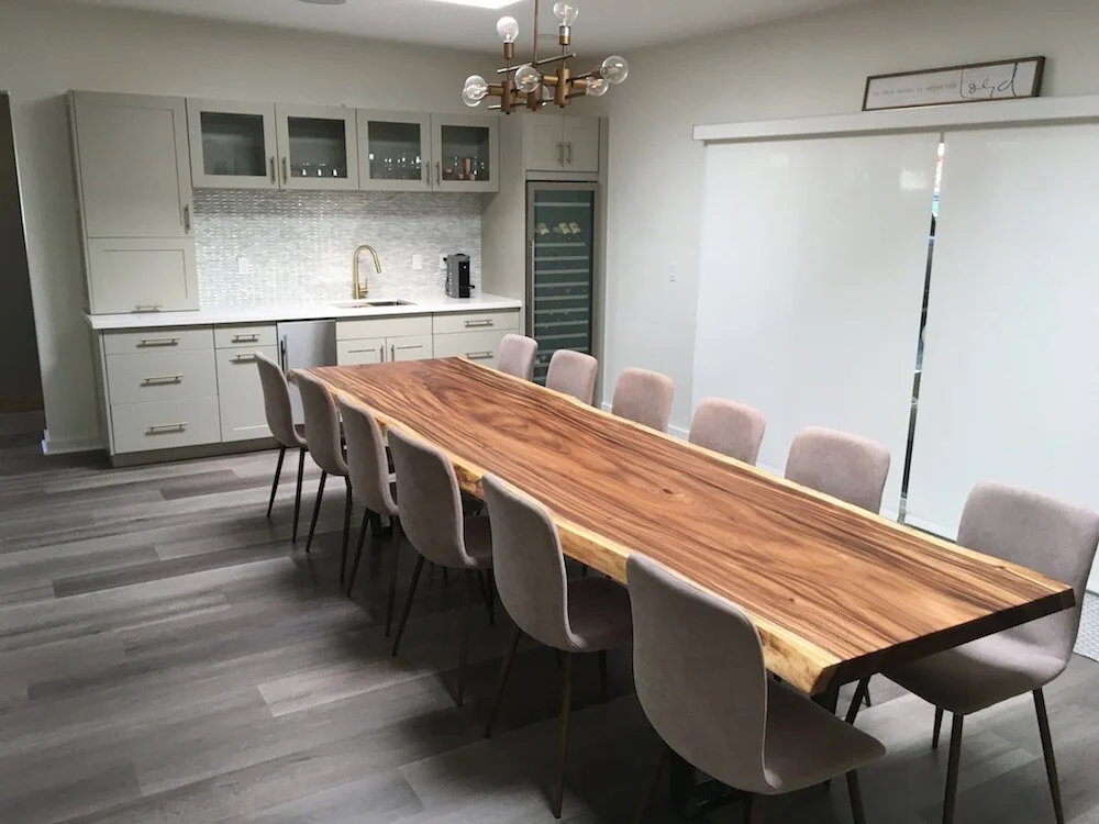 12 feet monkeypod dining table