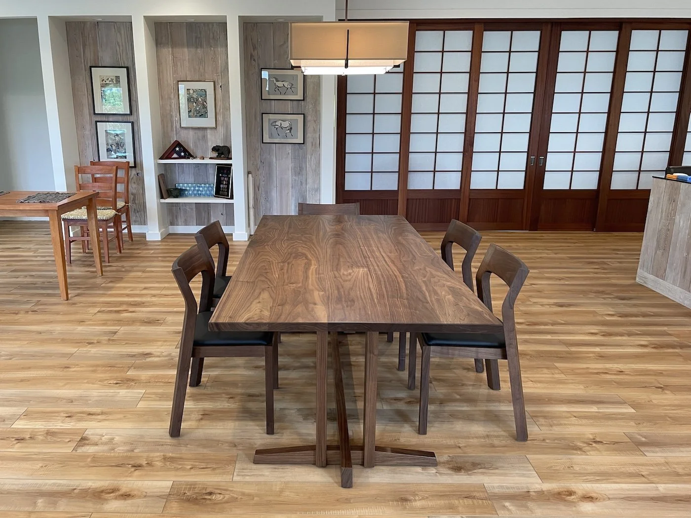 George Nakashima inspired dining table made in Hawaii