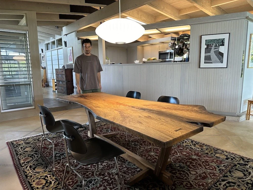 Mango slab dining table