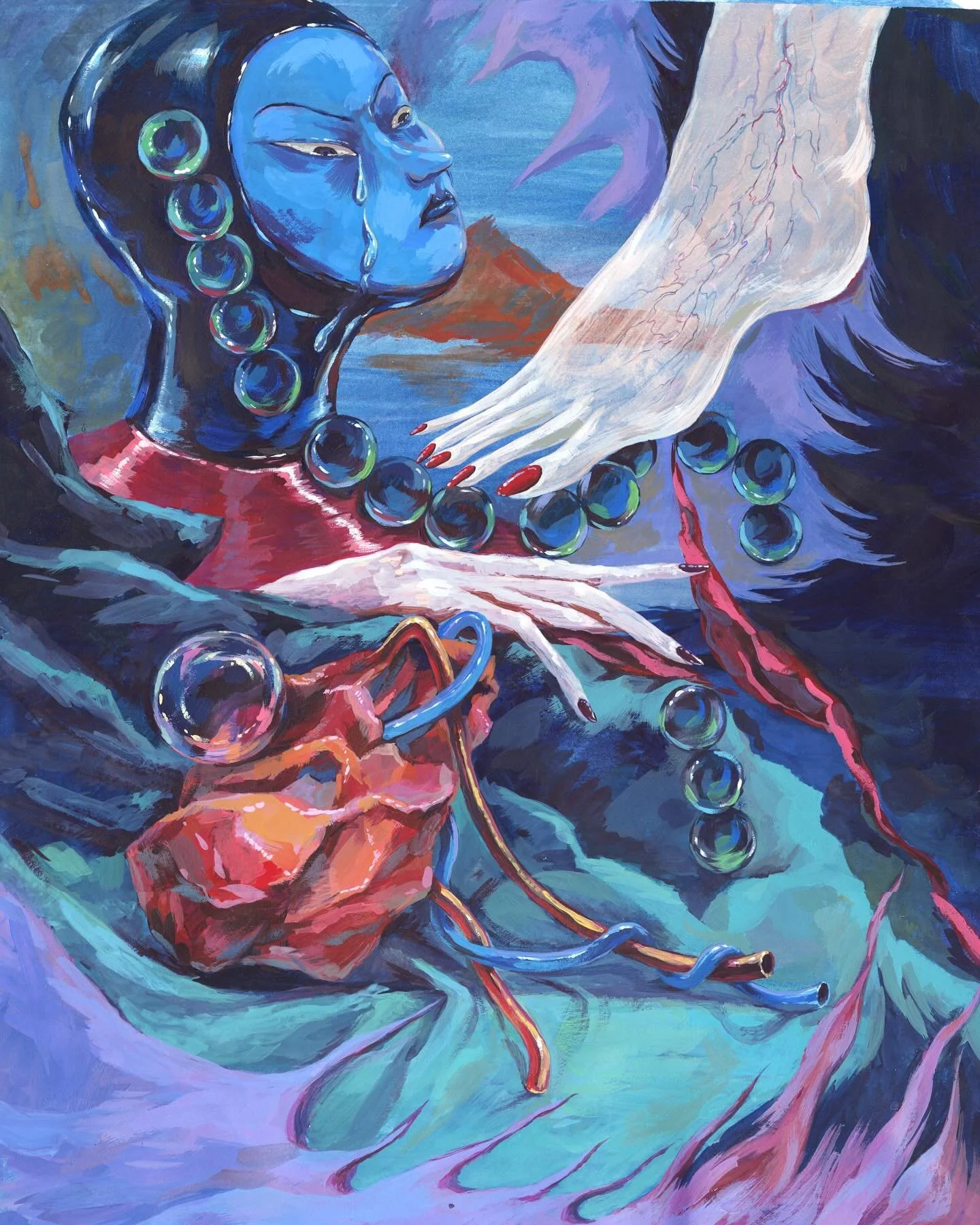 Gouache on paper. 42x35 cm

#gouache #gouachepainting #painting #illustration #surreal