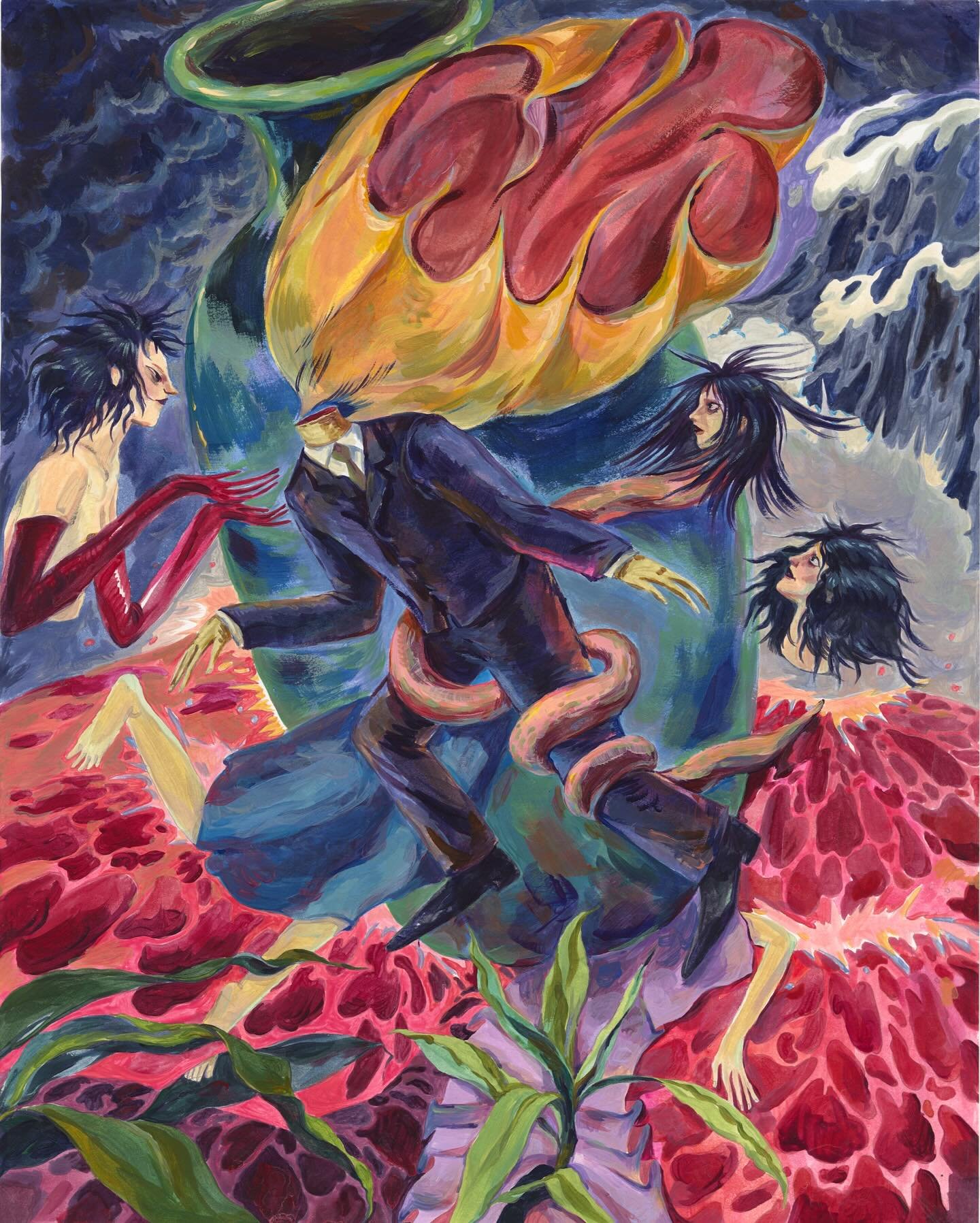 Gouache on paper. 28x36 cm. 
#gouache #gouachepainting #illustration #painting #surrealism