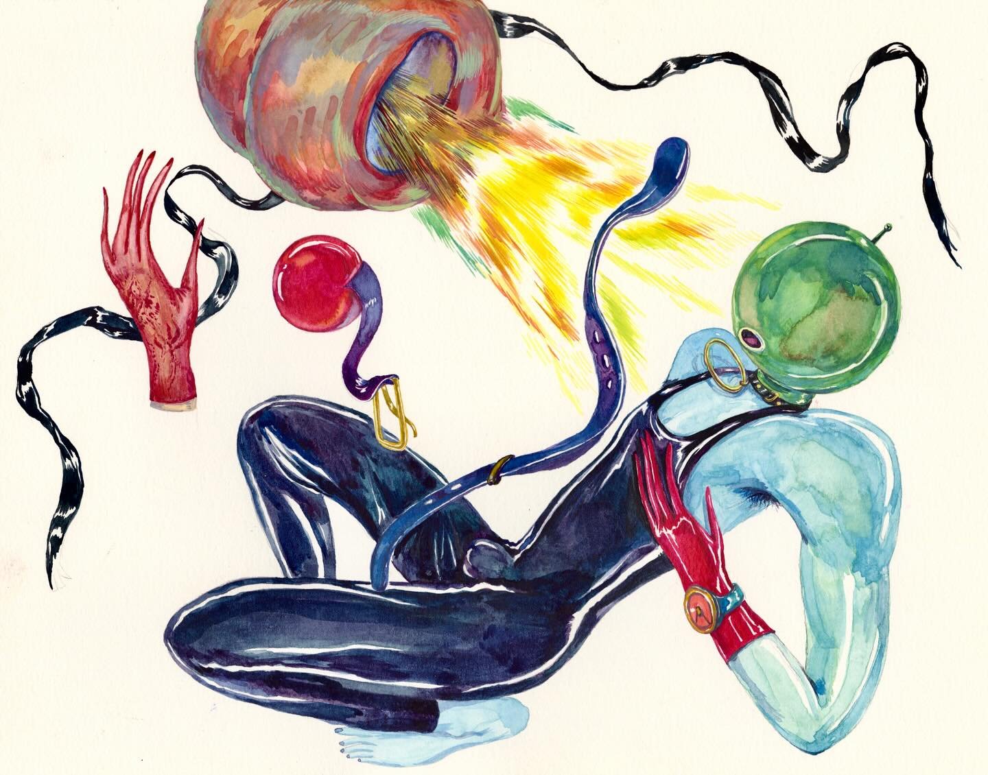 Water color on paper. 30x23 cm.

#watercolors #painting #latex #illustration #abstractart