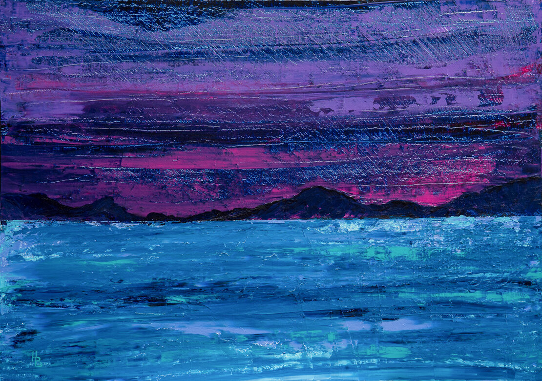 Sunset Over the Summer Isles by Heather Bailey