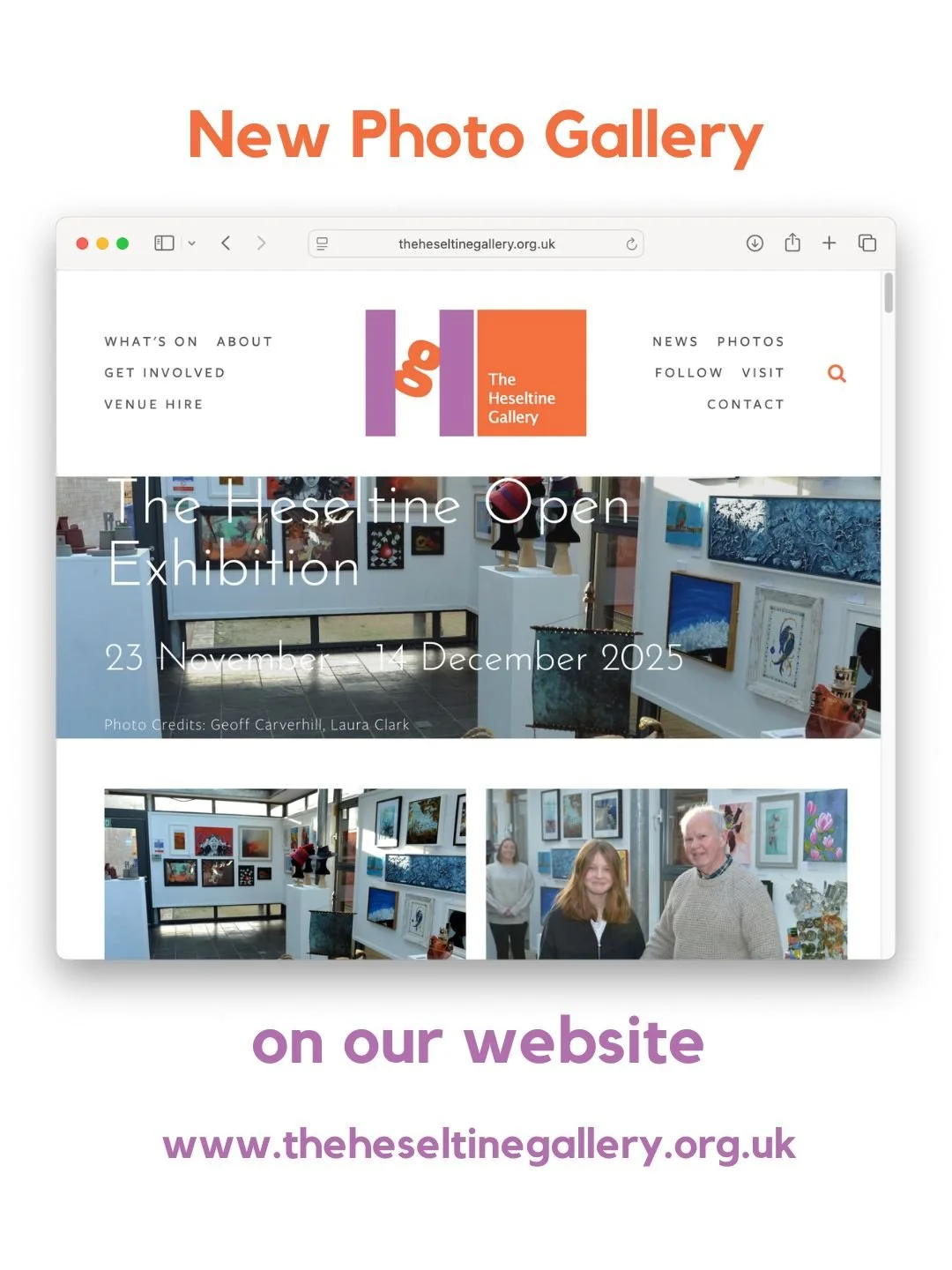 📸 New Photo Galleries 📸

Some neglected parts of the website are getting a bit of love 🥰, a photo gallery for the current open exhibition has been added with pictures from our launch event and award winners.

Go take a look&hellip;

https://www.th