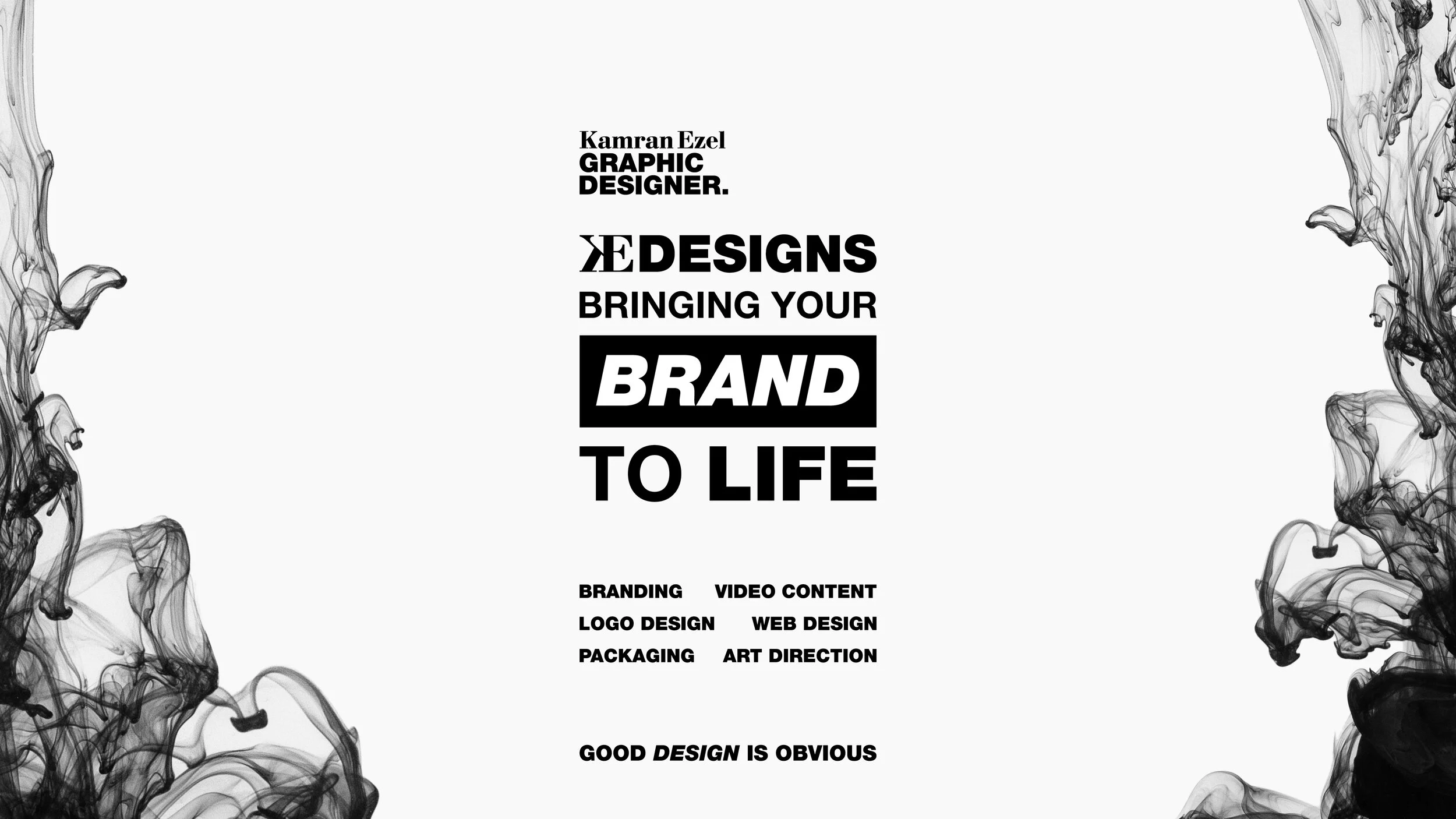 KE DESIGNS • Kamran Ezel is an experienced graphic designer based in London specialising in