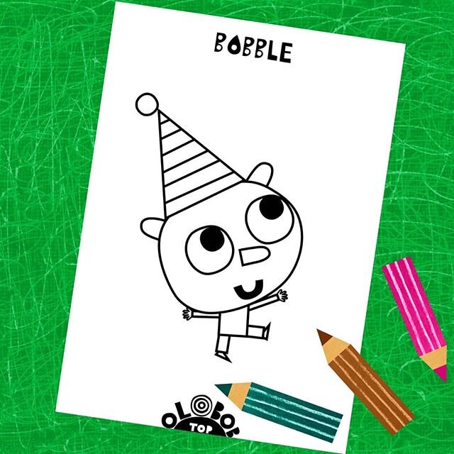 Good morning! Here's a fun picture of bouncy Bobble to print out and colour in! 🖍️⁠
⁠
Please send us your completed pictures @olobobtop.⁠
⁠
&hearts;️Olobob⁠
⁠
@cbeebieshq #colourin #colouringsheet #colouractivity⁠
#CBeebies #preschooltv #preschool #