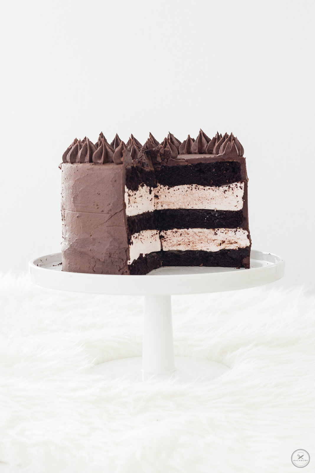 Grapefruit Marshmallow Chocolate Layer Cake - ein Traum für Marshmallowjunkies