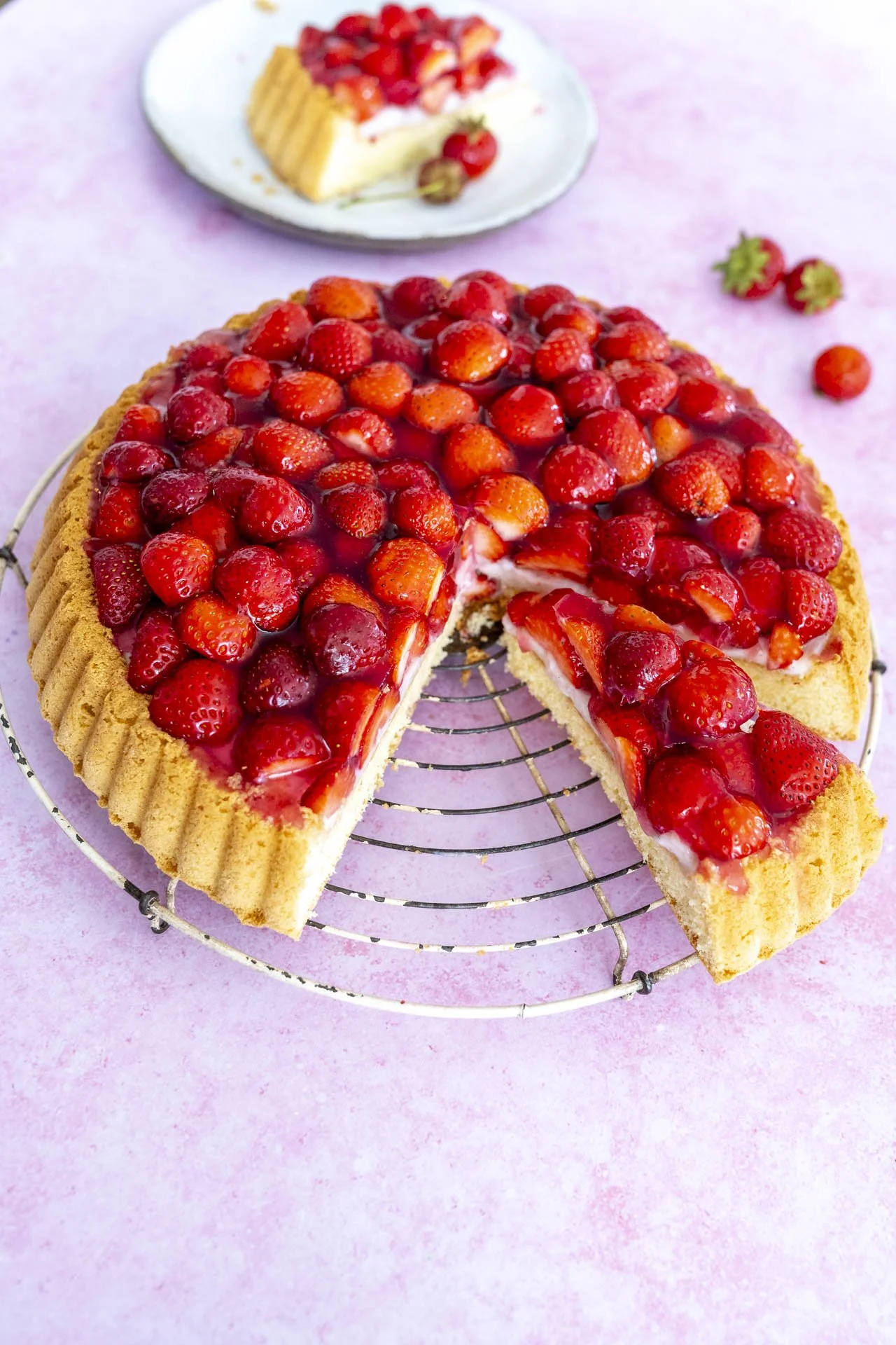 Faszinierend Biskuitboden Fr Erdbeerkuchen Bild