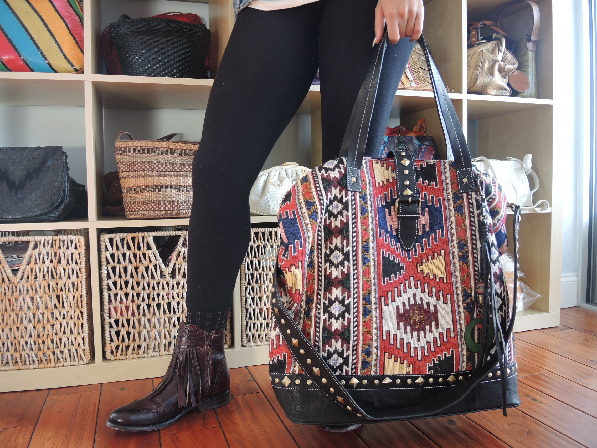 Kilim Tapestry Oversized Weekender Tote