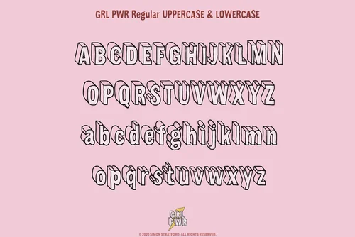 Download Grl Pwr Hand Drawn Colour Svg Font By Simon Stratford