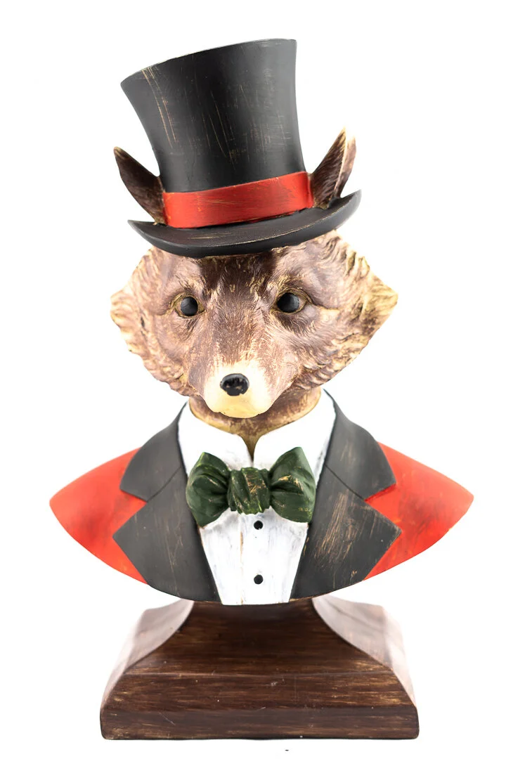 Mr Fox in top hat bust — Henriettas Attic