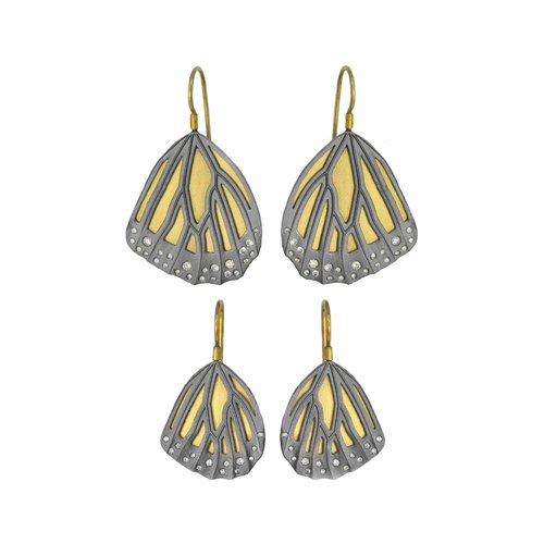 Gold and Diamond Hydrangea Flower Charm — Rebecca Myers Design