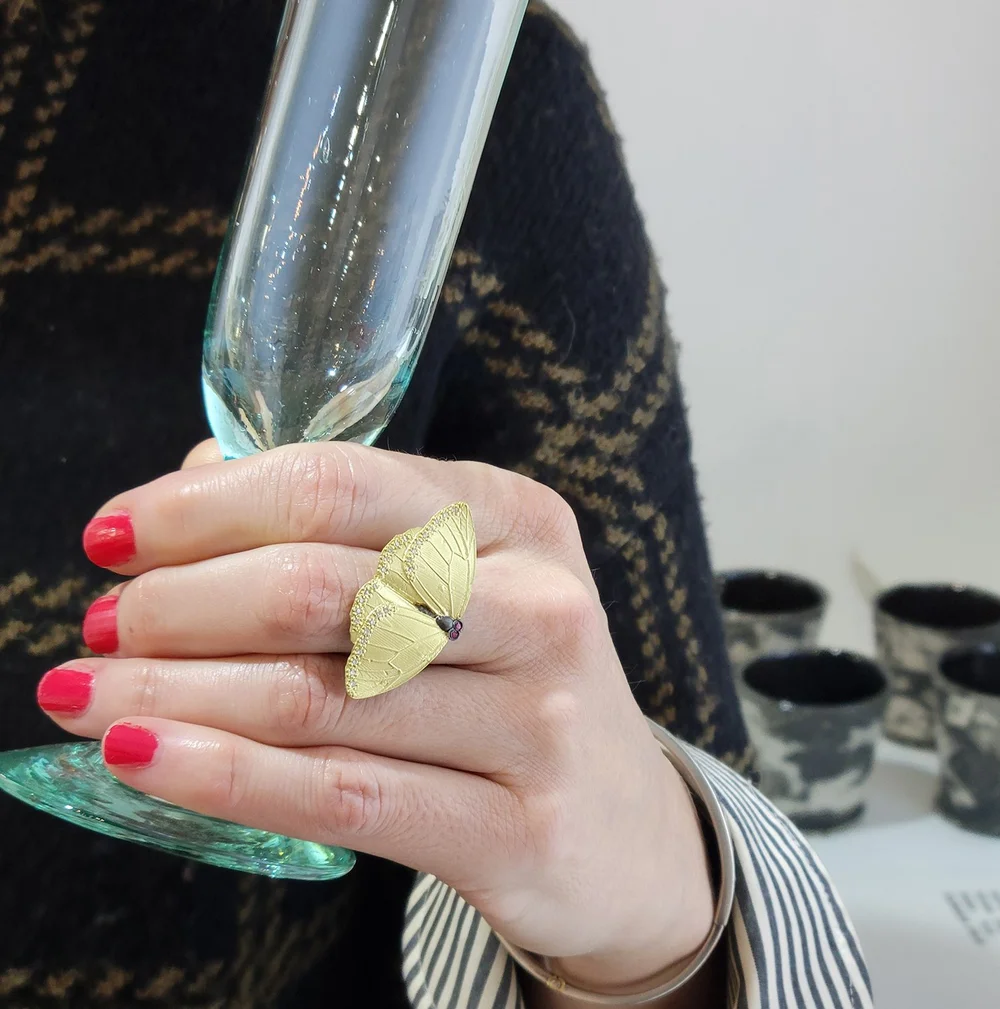 Gold Butterfly Rings — Rebecca Myers Design