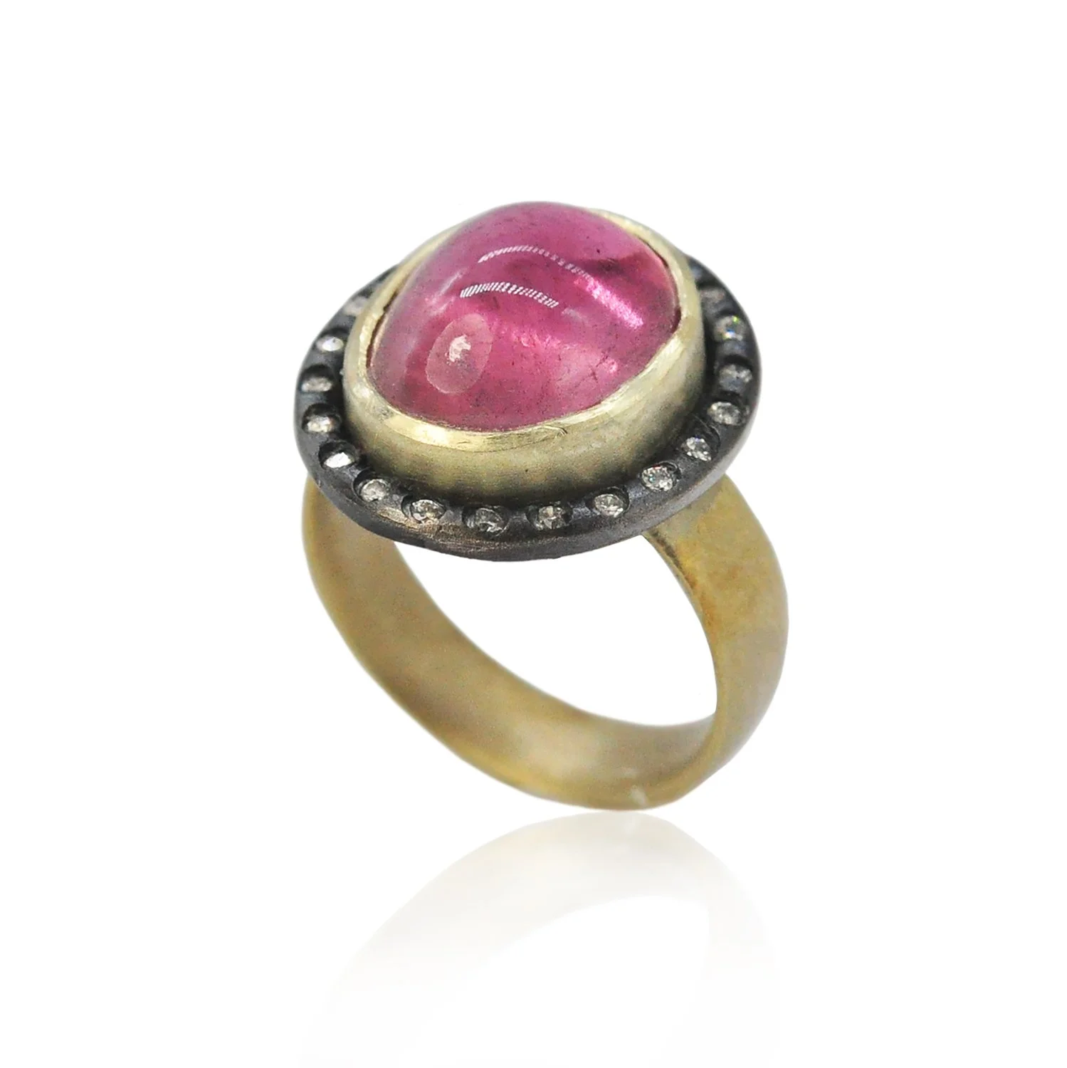 Pink Tourmaline Halo Ring