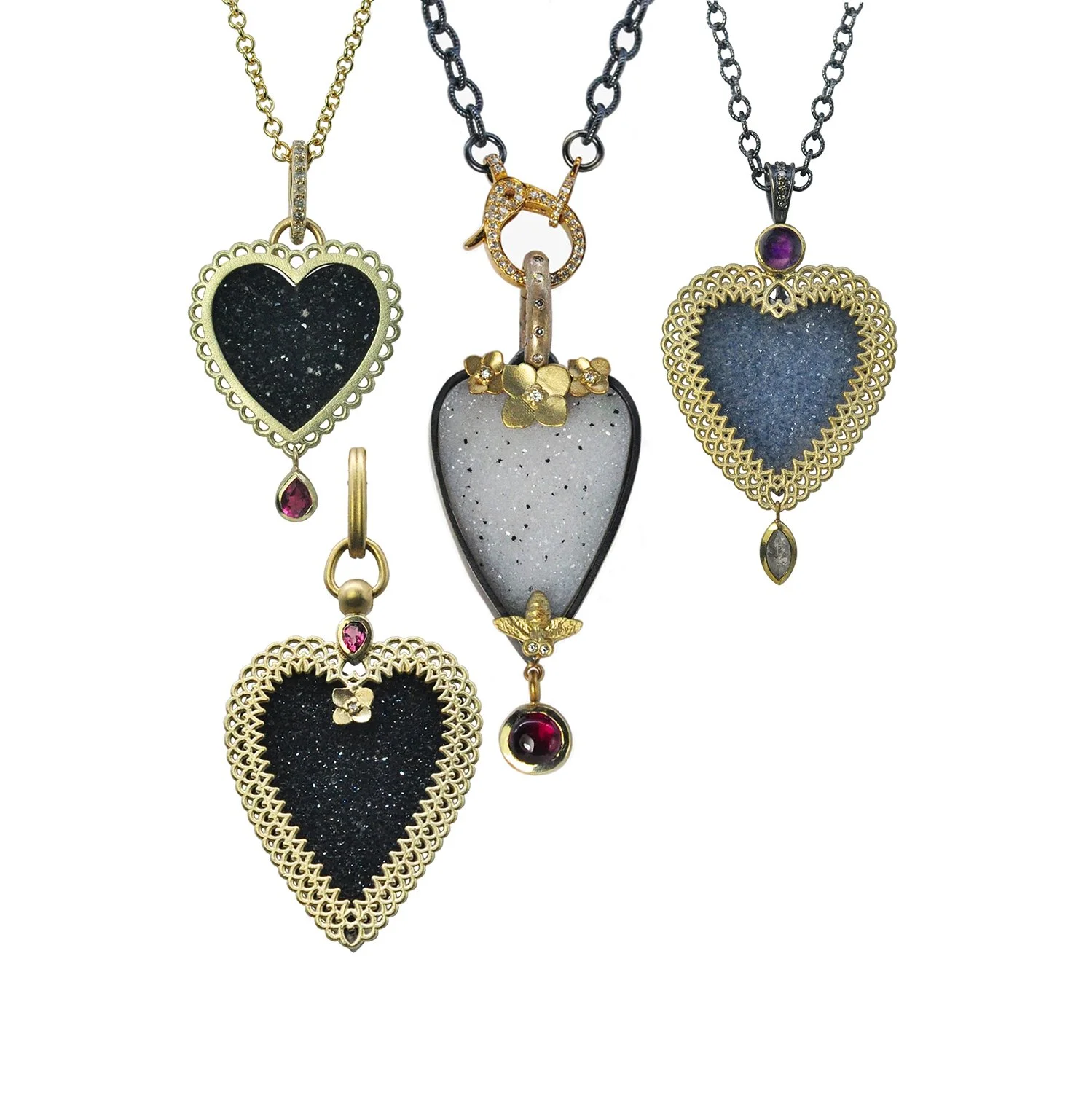 Druzy Heart Pendants, grouping WEB.jpg