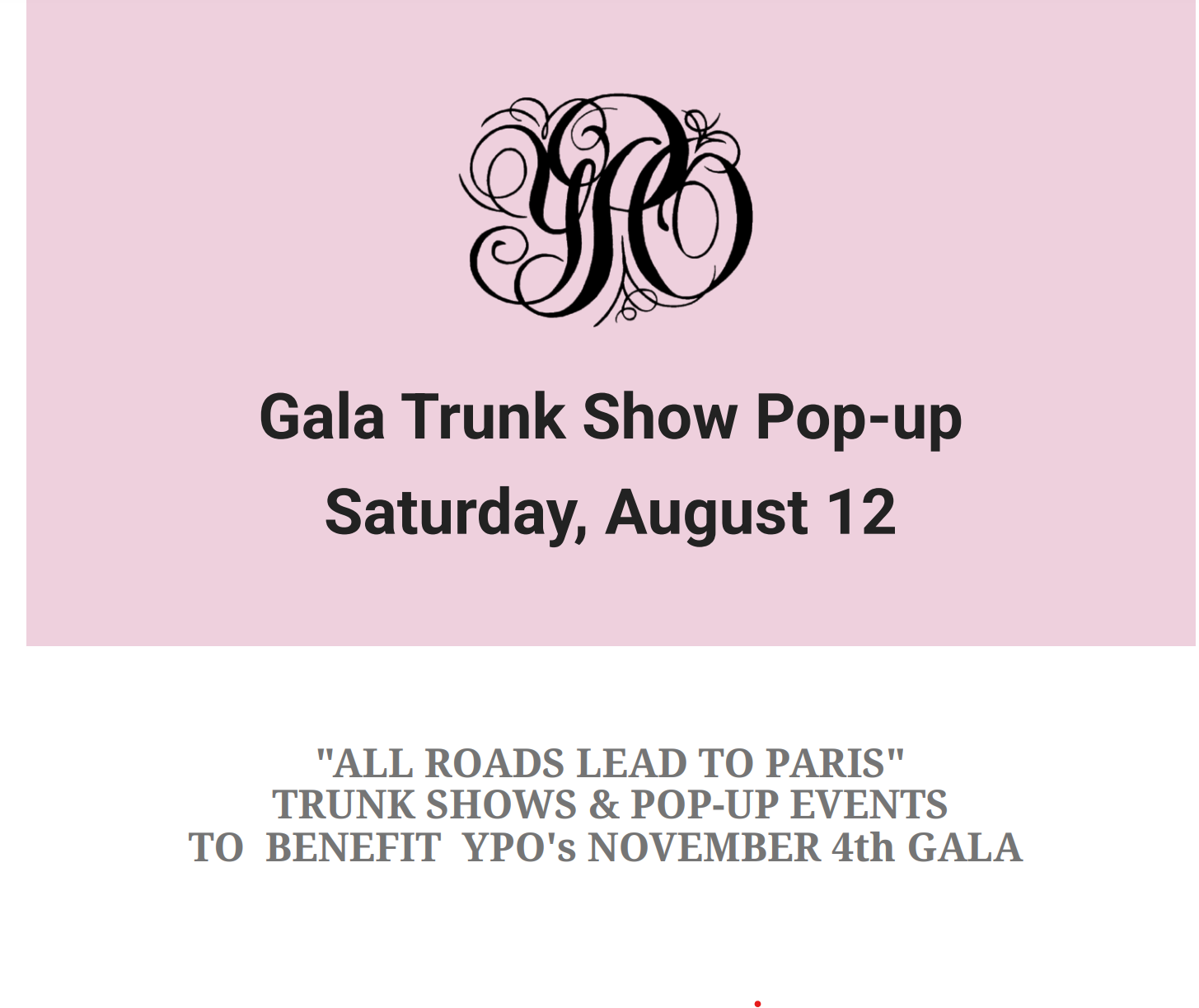 Gala Trunk Show