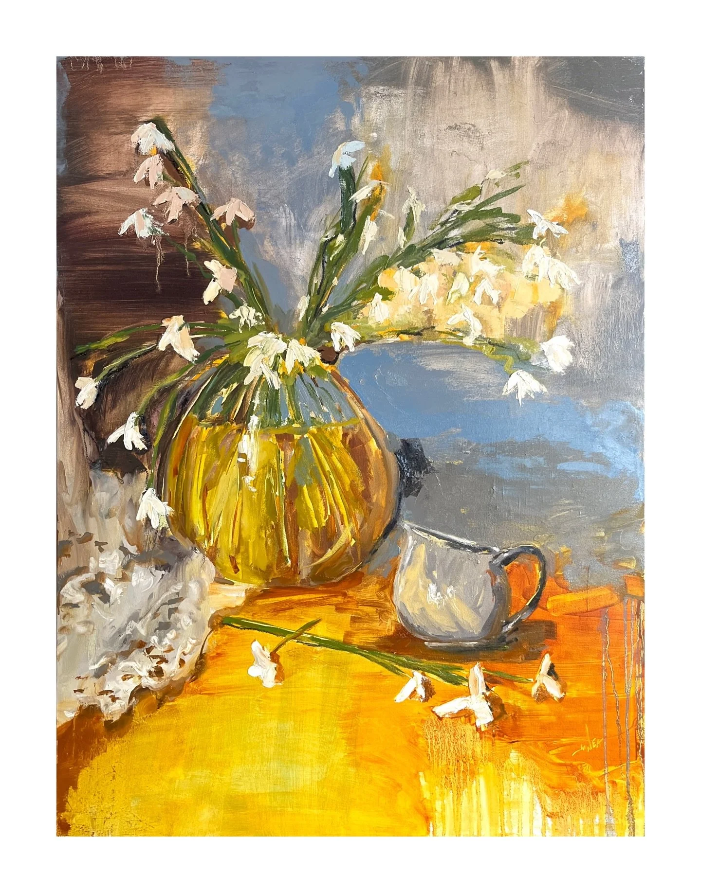 Departing from the figure for a minute, even though she still has plenty of curves🥂

30&rdquo; x 40&rdquo; Still Life
Oil on Canvas