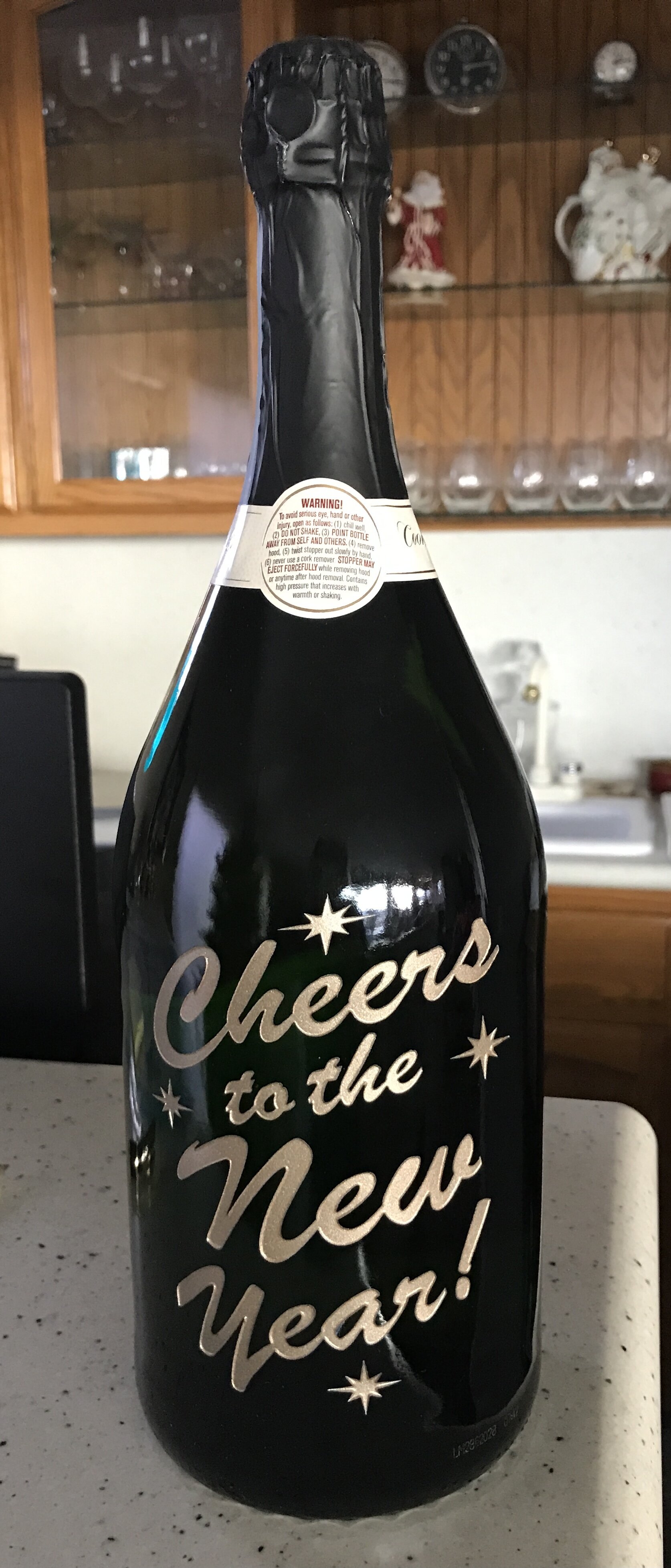 Bottle Etched - Cheers to the New Year