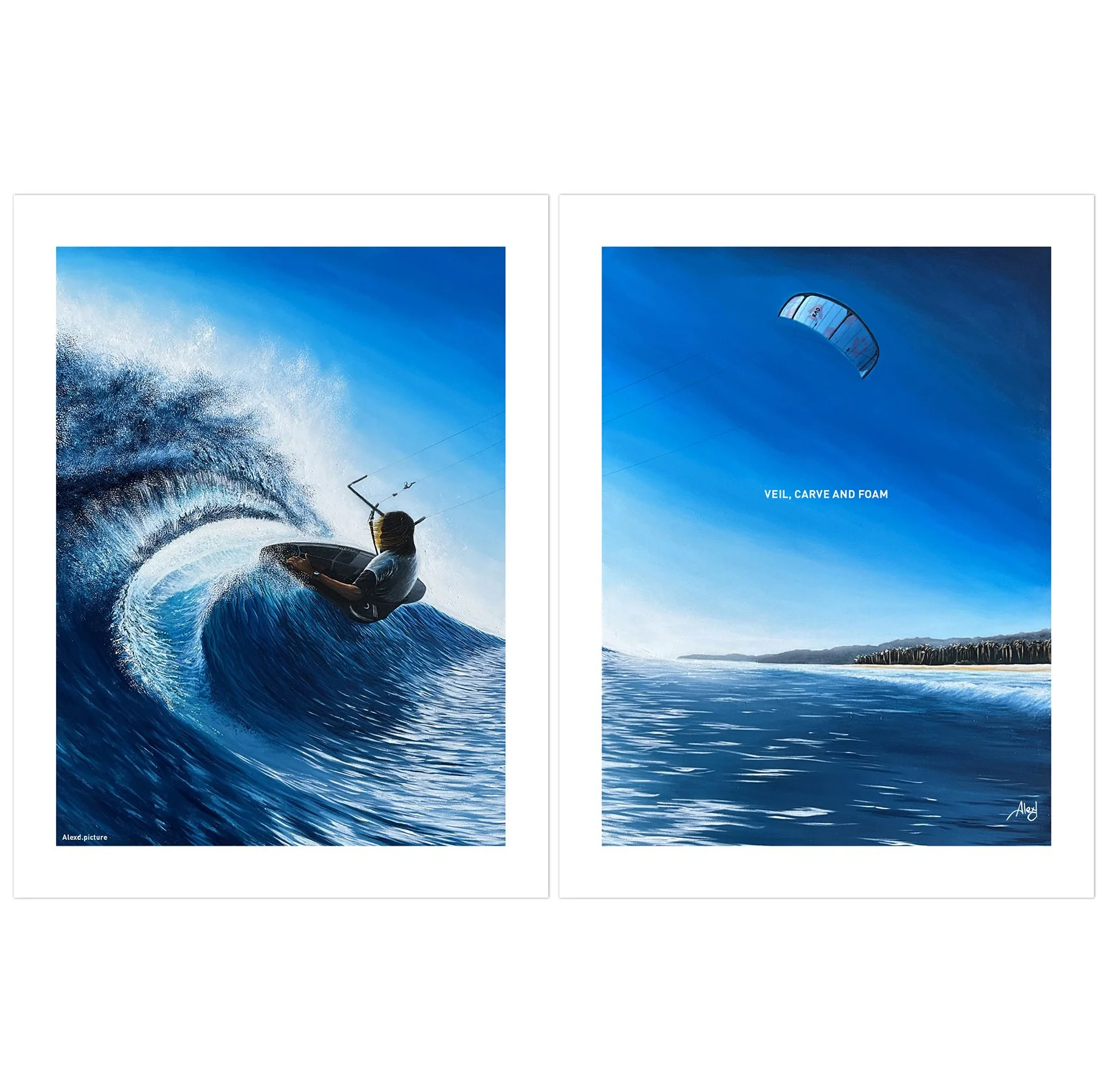 Prints "VEIL, CARVE AND FOAM" 60 x 40 cm