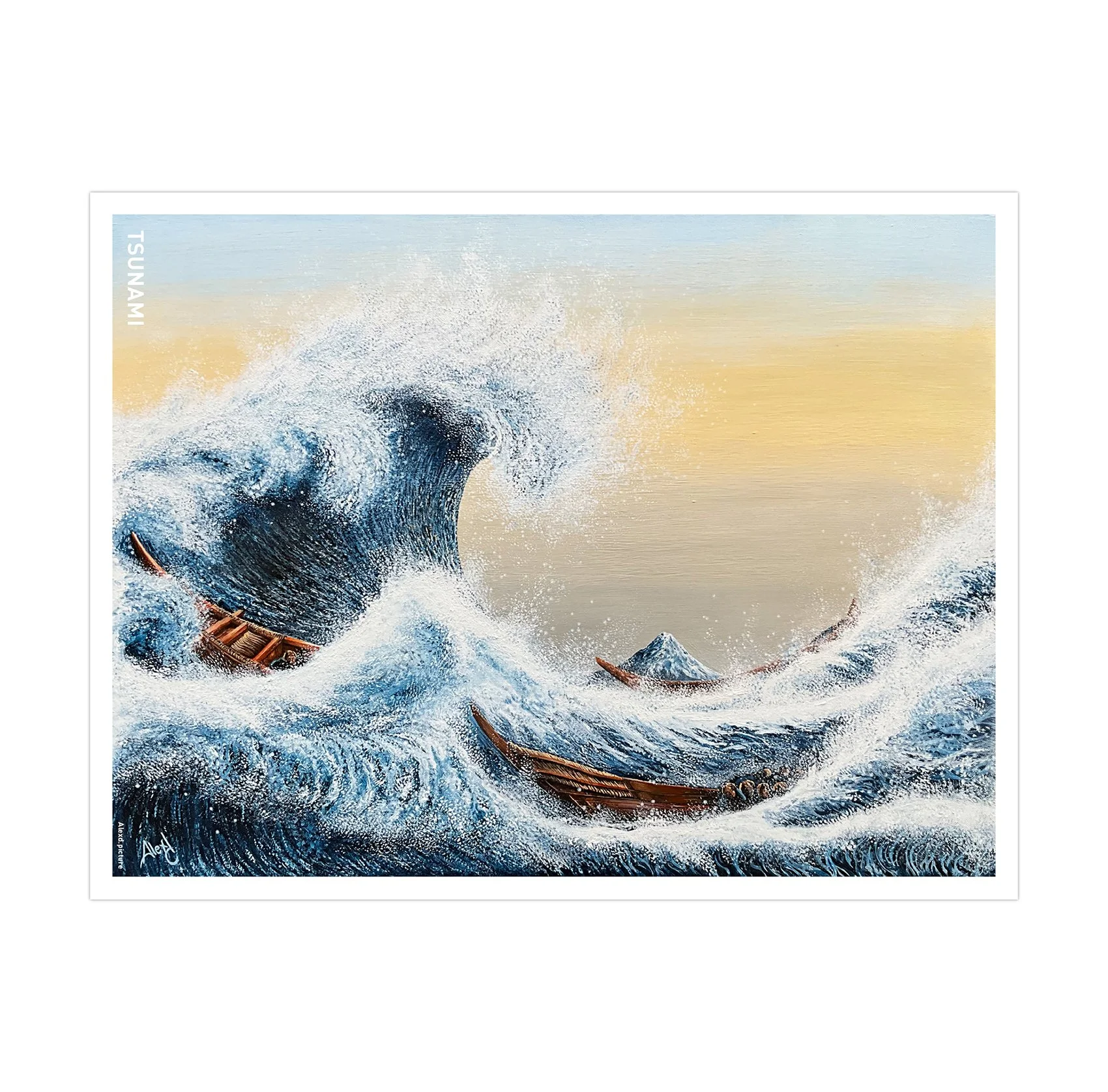 Print "TSUNAMI" 42 x 31 cm