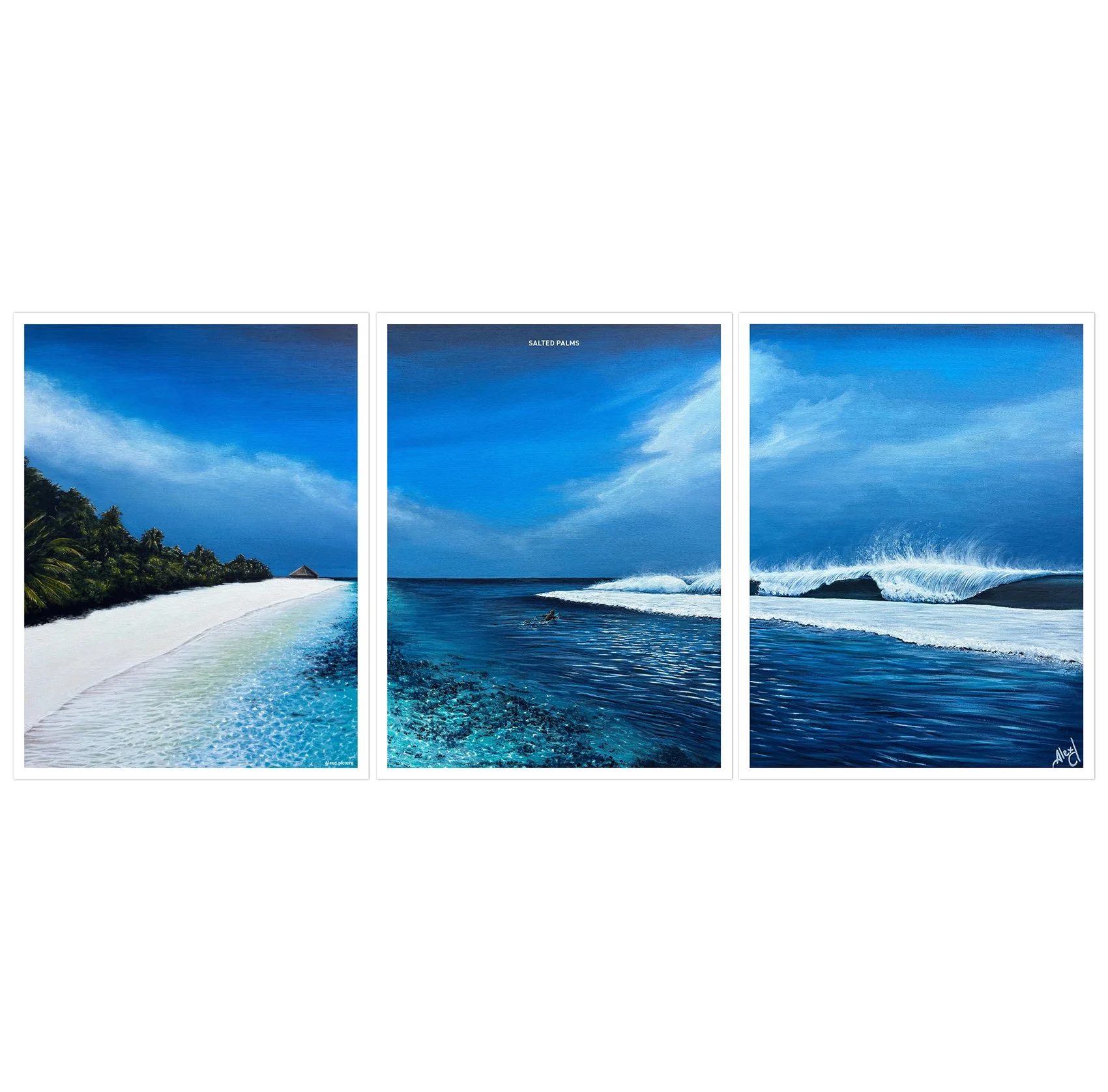 Prints "SALTED PALMS" 93 x 42 cm