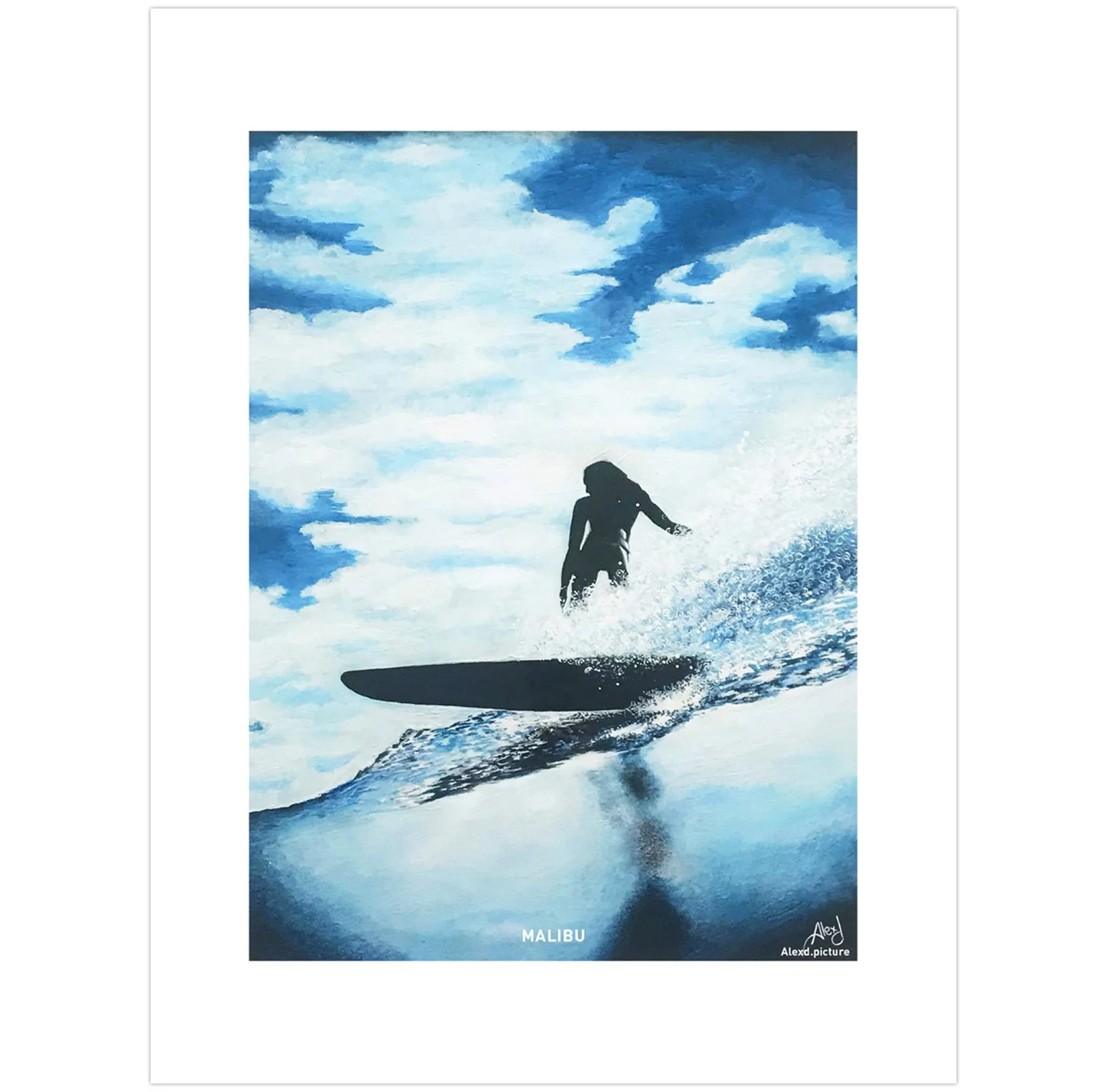 Print "MALIBU" 30 x 40 cm