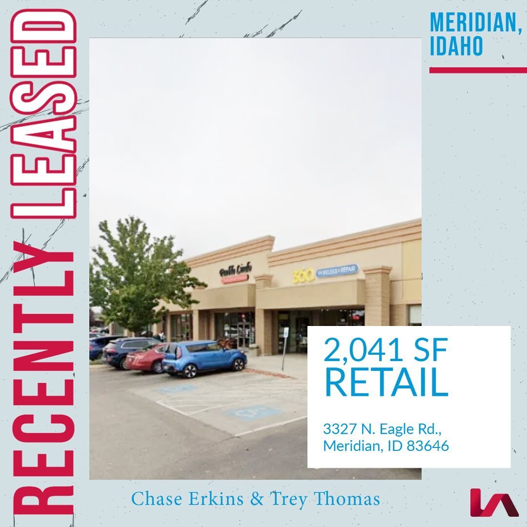 Recently leased 2,041 SF retail space at 3327 N. Eagle Rd., Meridian, ID 83646. Congrats @fiizdrinksboise, on one of your new locations. 🔗Link in bio.  #erkinscre #leeidaho #leased #retail #creidaho