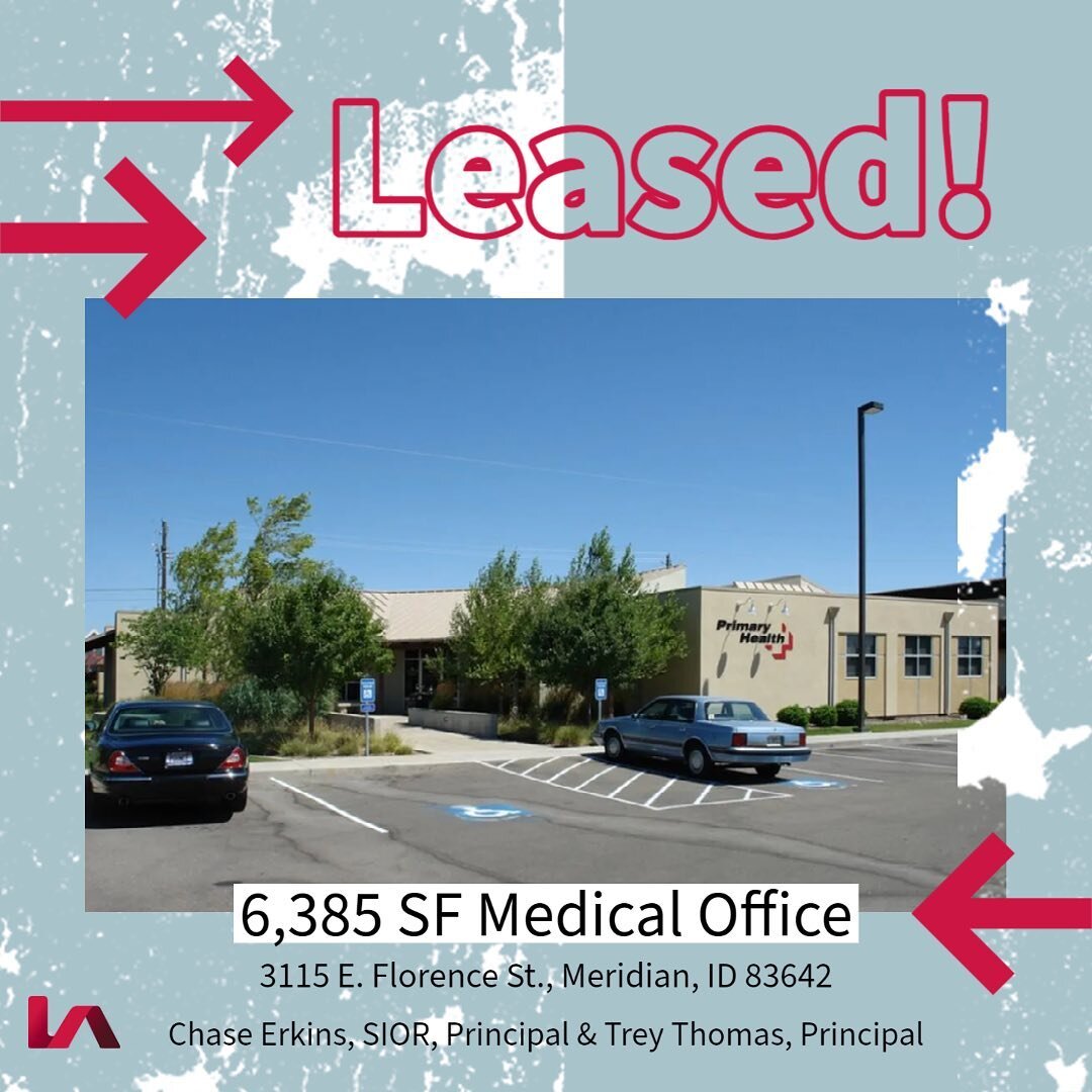 Recently leased 6,385 SF medical building located at 3115 E. Florence St., Meridian, ID 83642. 🔗Link in bio. #erkinscre #leeidaho #leased #office #medical