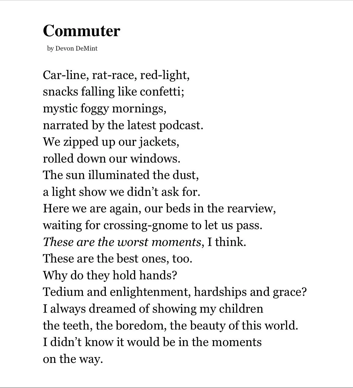 trying to glass-half-full being a childhood chauffeur #bydevondemint