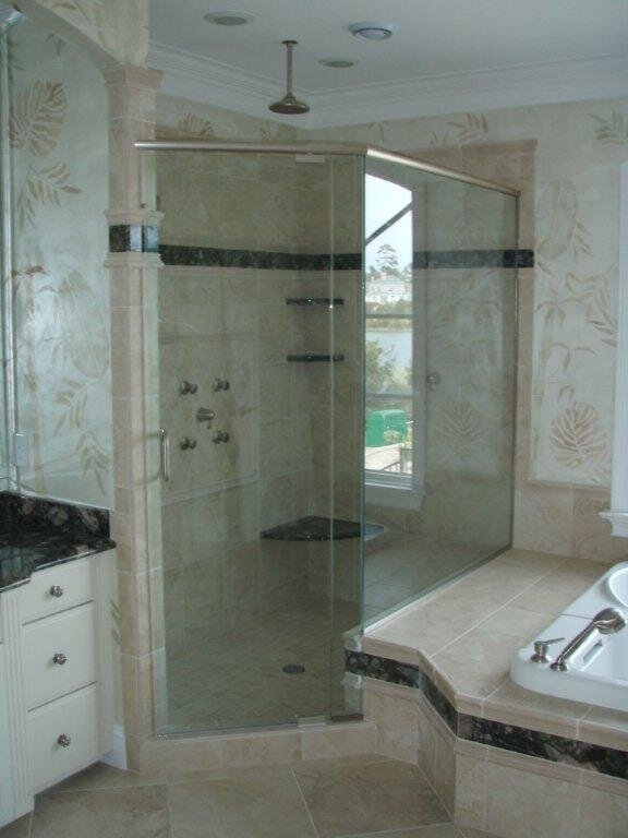 Frameless Door with 2 Fixed Panels and Header.JPG